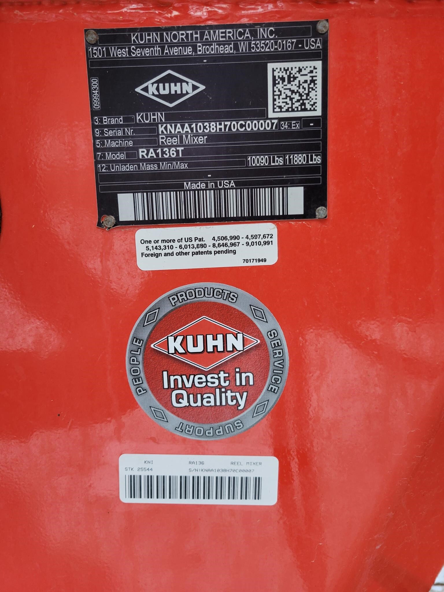 2020 Kuhn Knight RA136 Grinders and Mixer