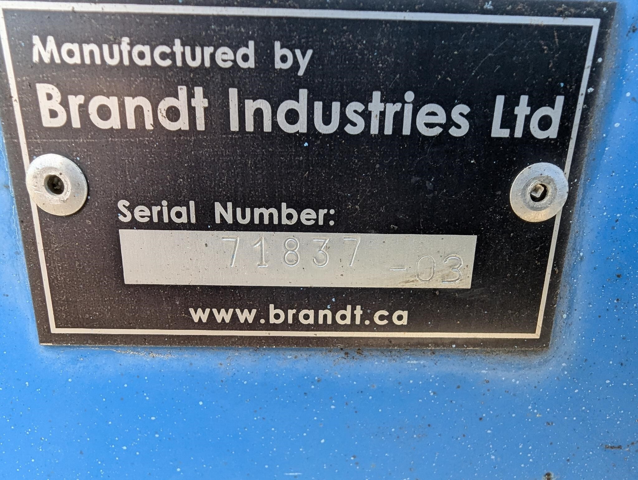 2003 Brandt 13x70 Augers and Conveyor