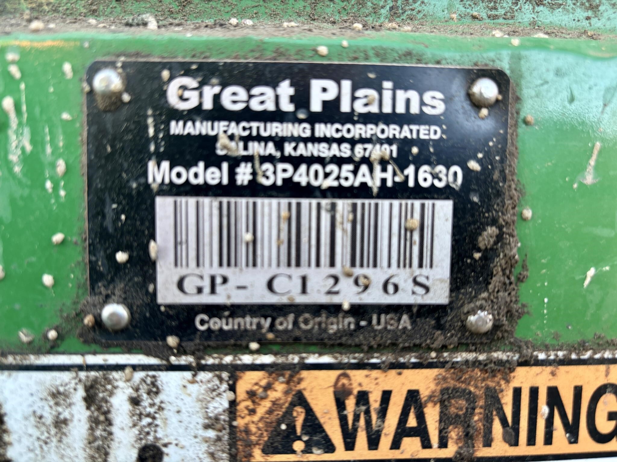 2019 Great Plains 3P3025AH Planter