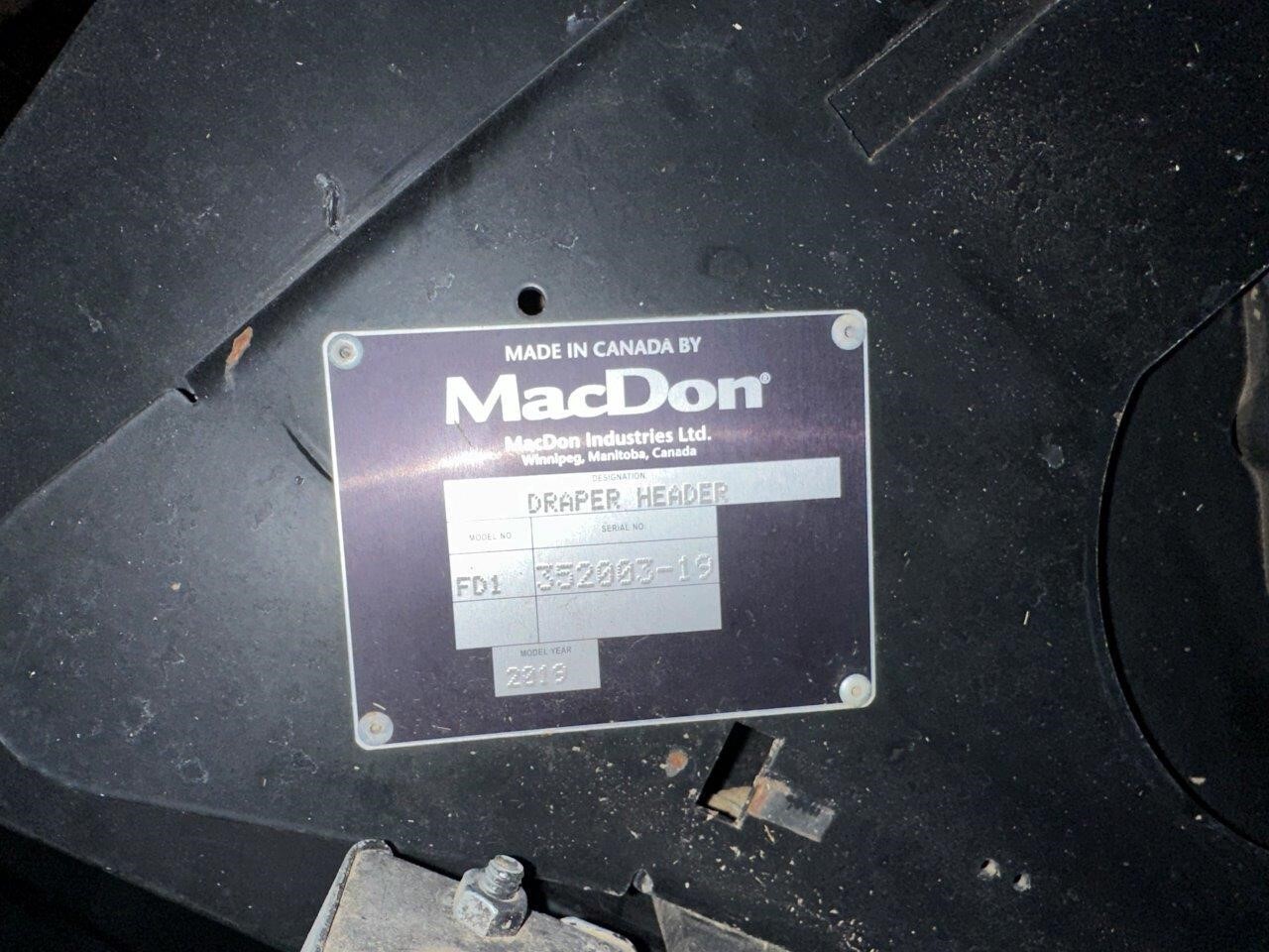 2019 MacDon FD140 Platform