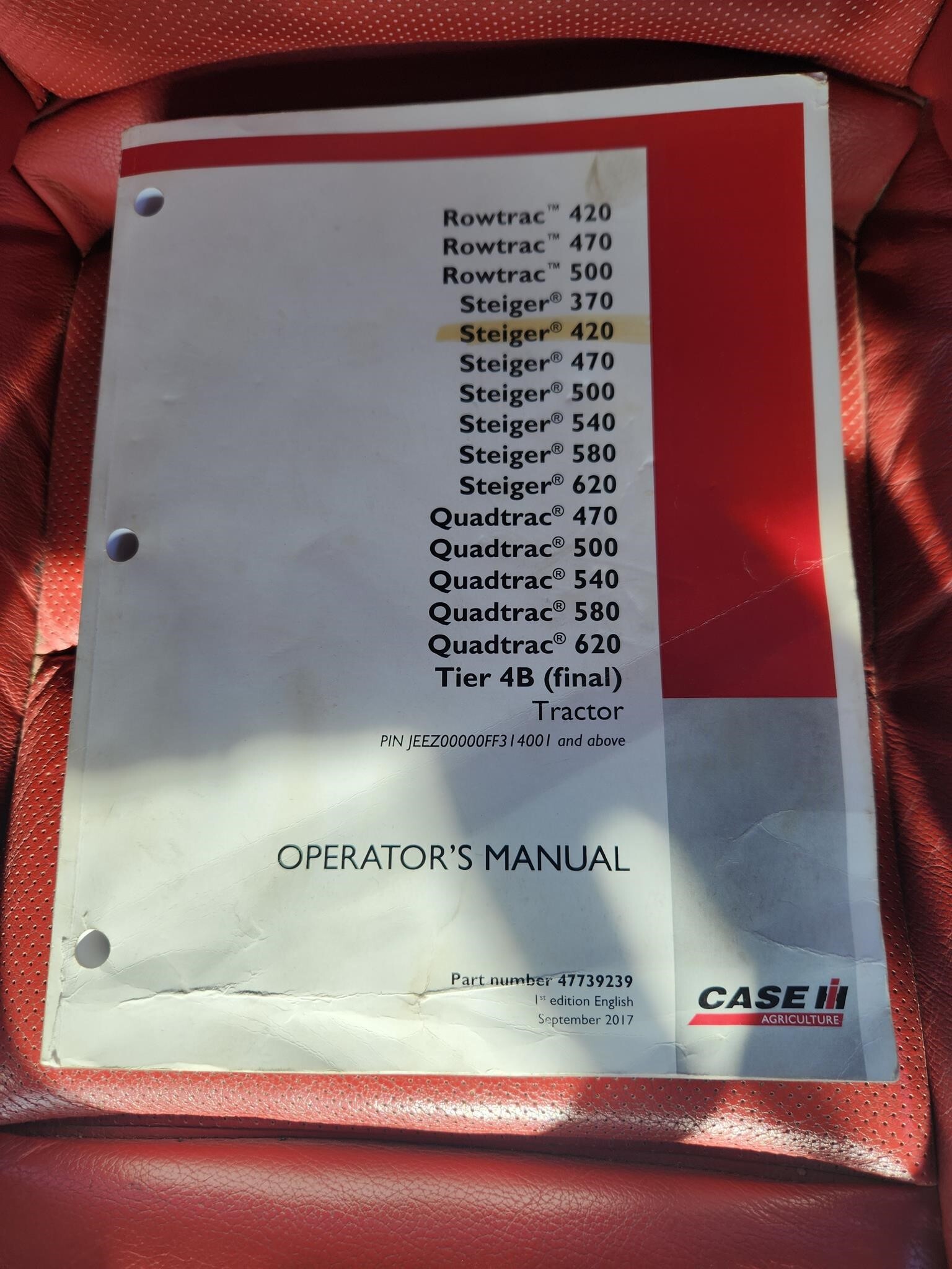 2018 Case IH Steiger 420 RowTrac Tractor