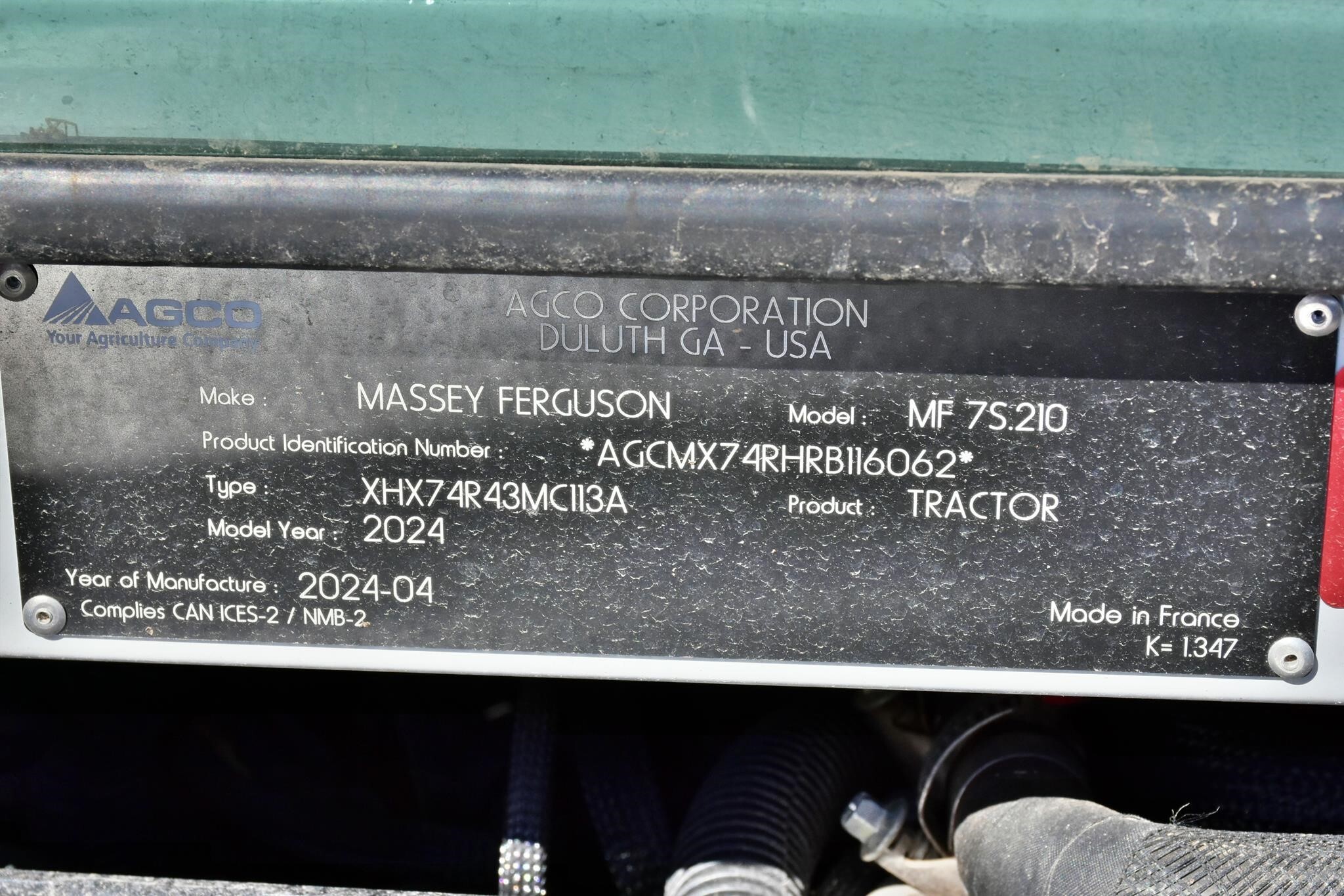 2024 Massey Ferguson 7S.210 Tractor