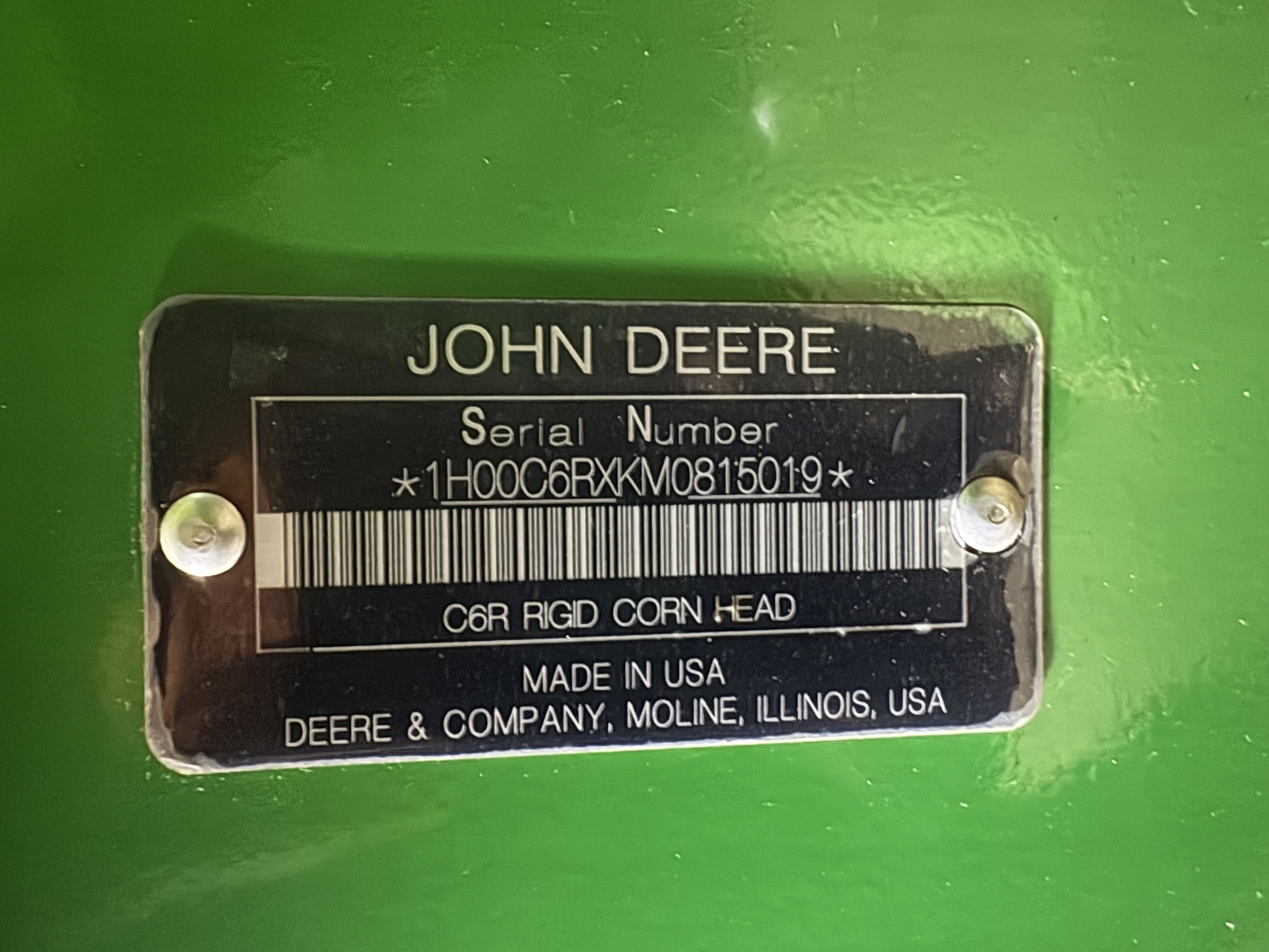 2021 John Deere C6R Corn Head