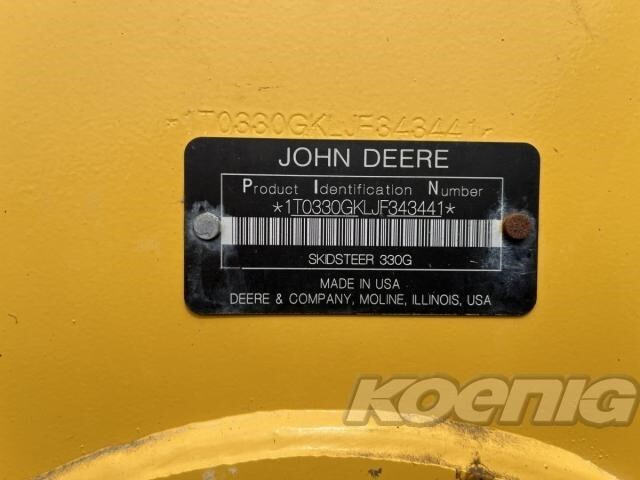 2019 Deere 330G Skid Steer