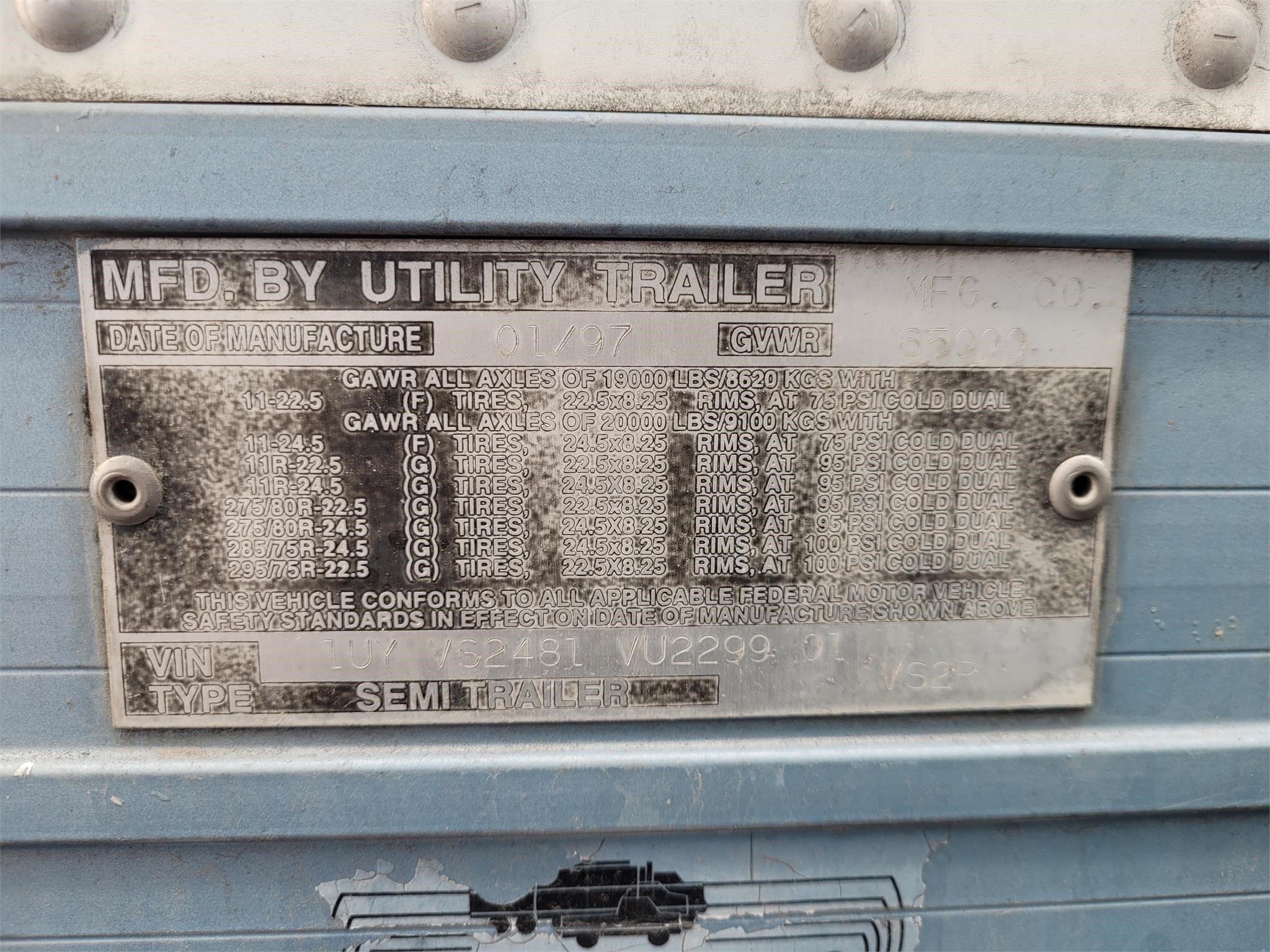 1997 Utility 48 foot Box Trucks/Trailer