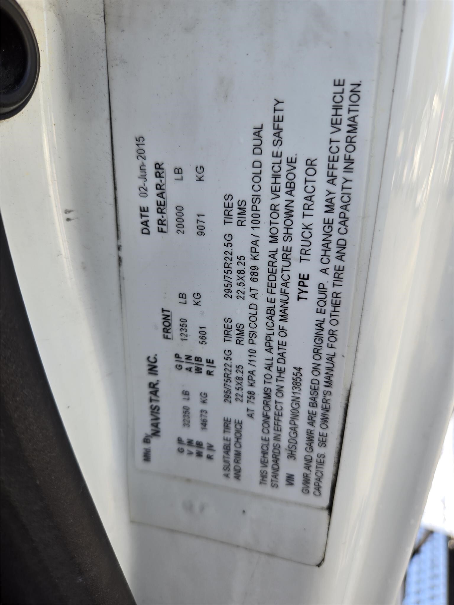 2016 International ProStar Semi Trucks/Trailer