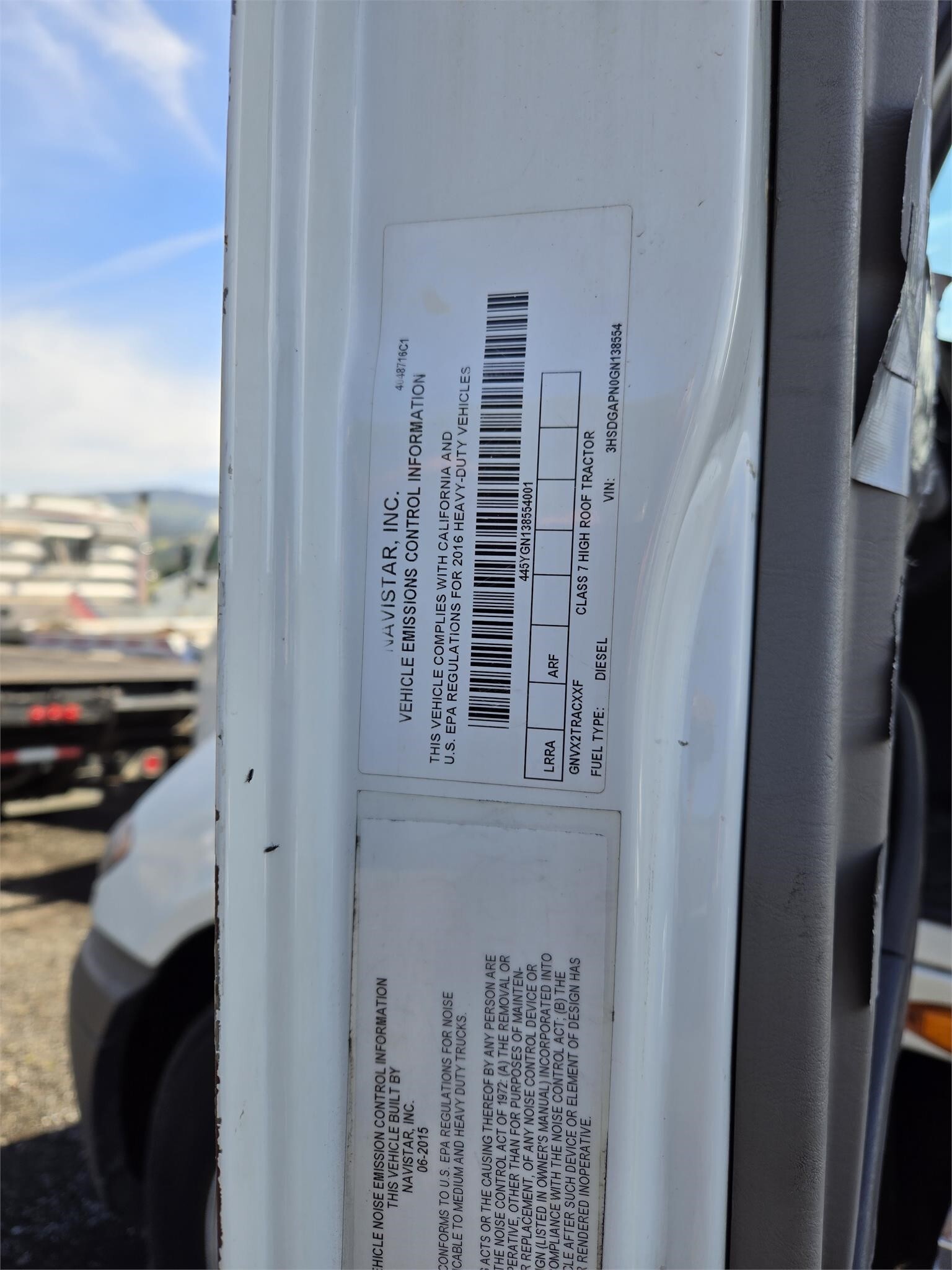 2016 International ProStar Semi Trucks/Trailer