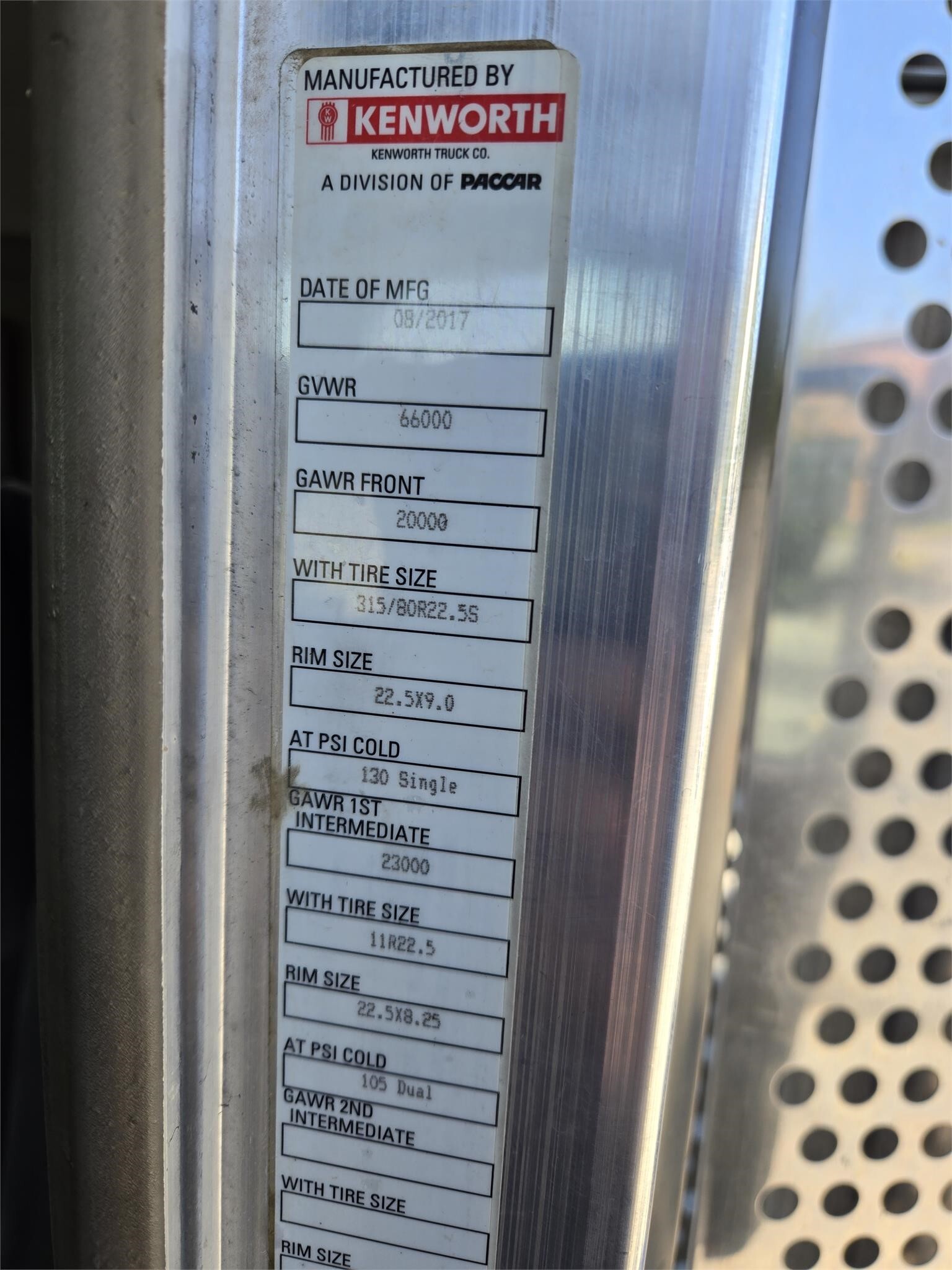 2018 Kenworth T800 Grain Truck