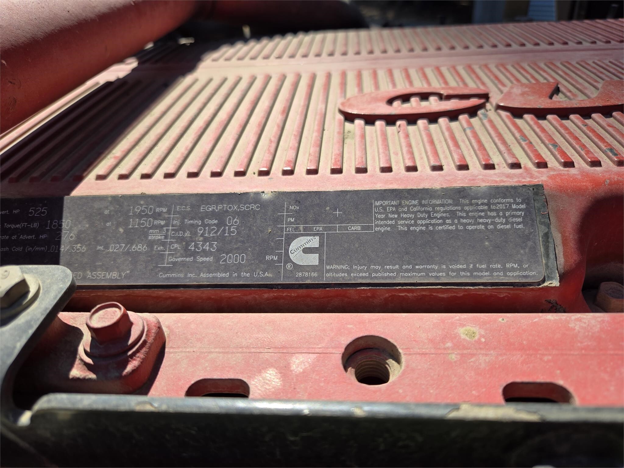 2018 Kenworth T800 Grain Truck