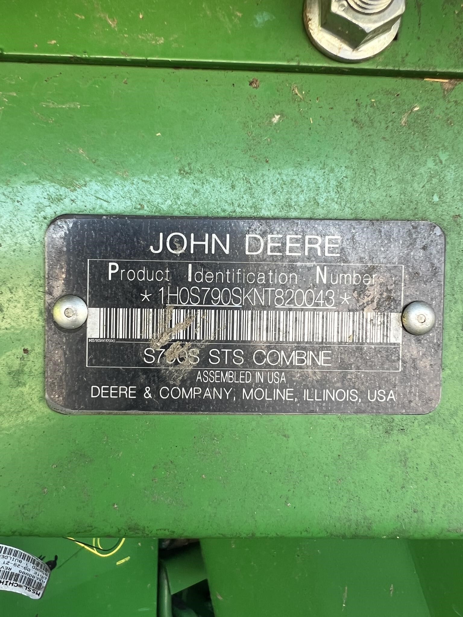 2022 John Deere S790 Combine