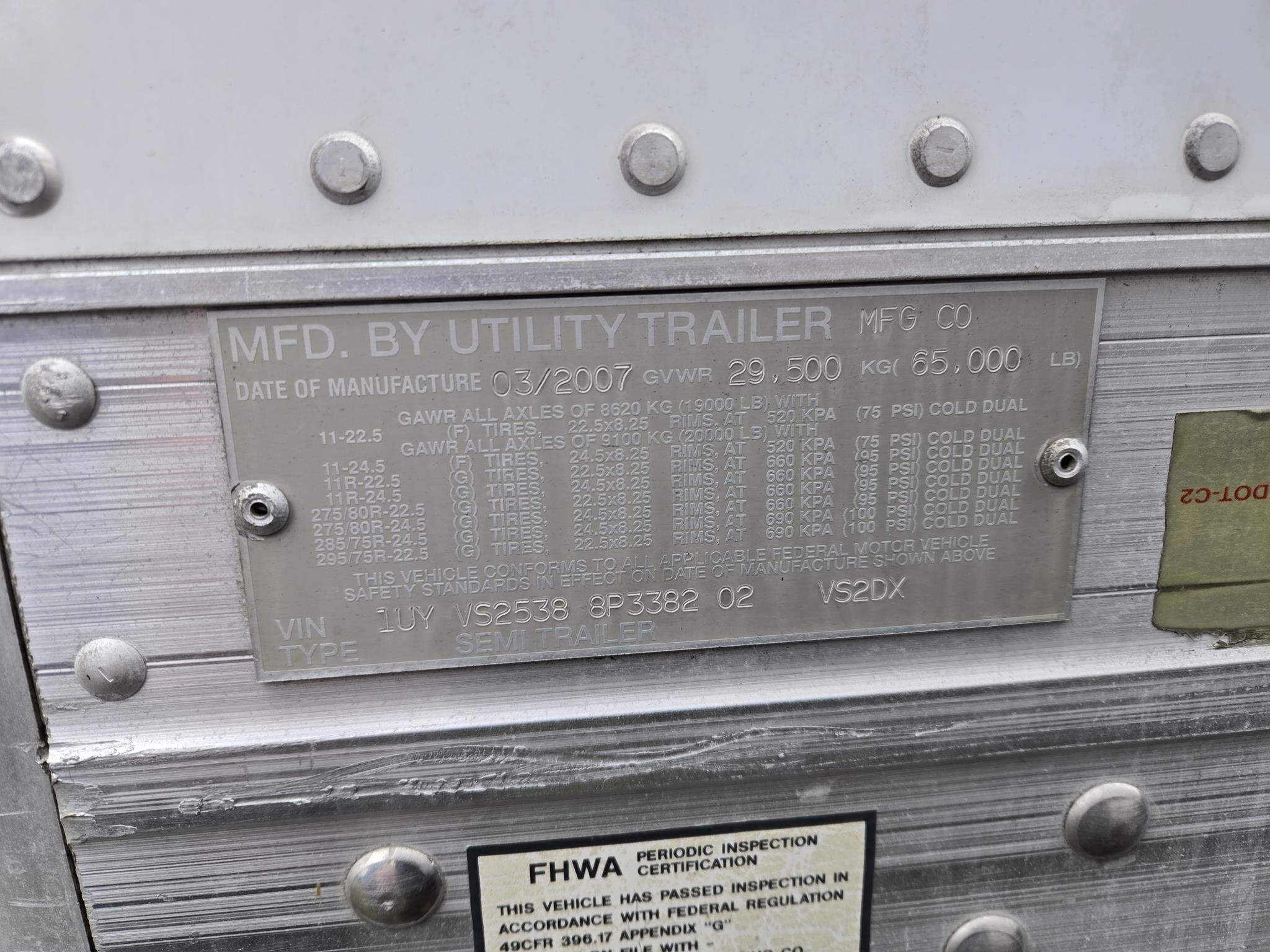 2008 Utility 53' Box Trucks/Trailer