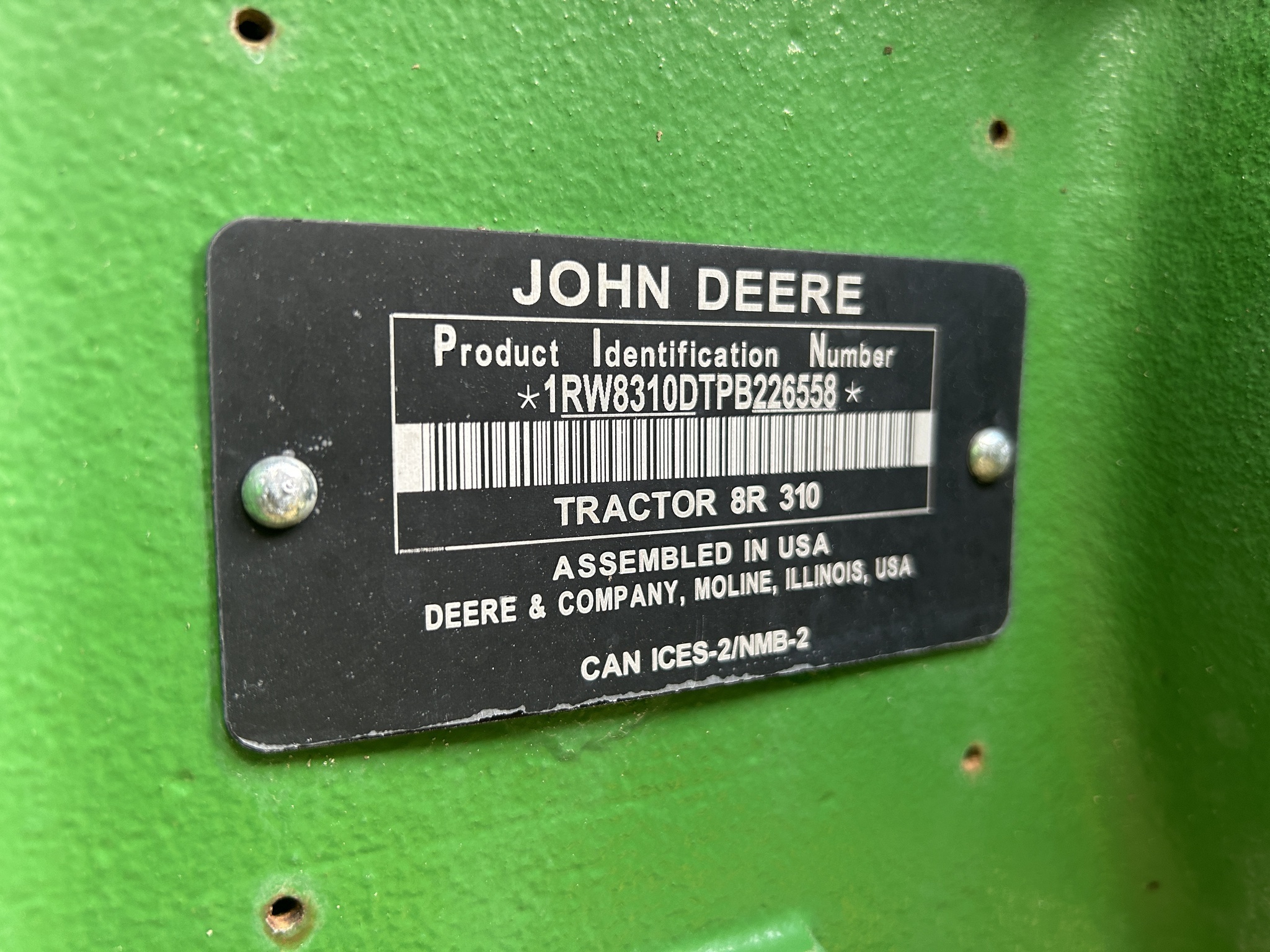 2023 John Deere 8R 310 Tractor