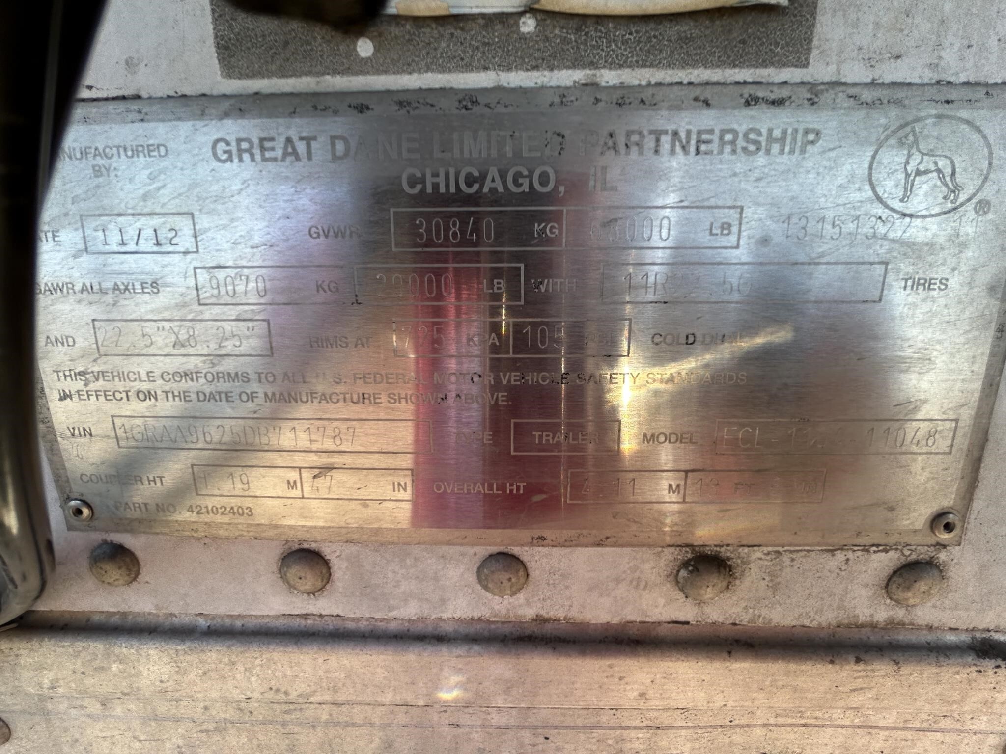2013 Great Dane 48 FT REEFER Box Trucks/Trailer