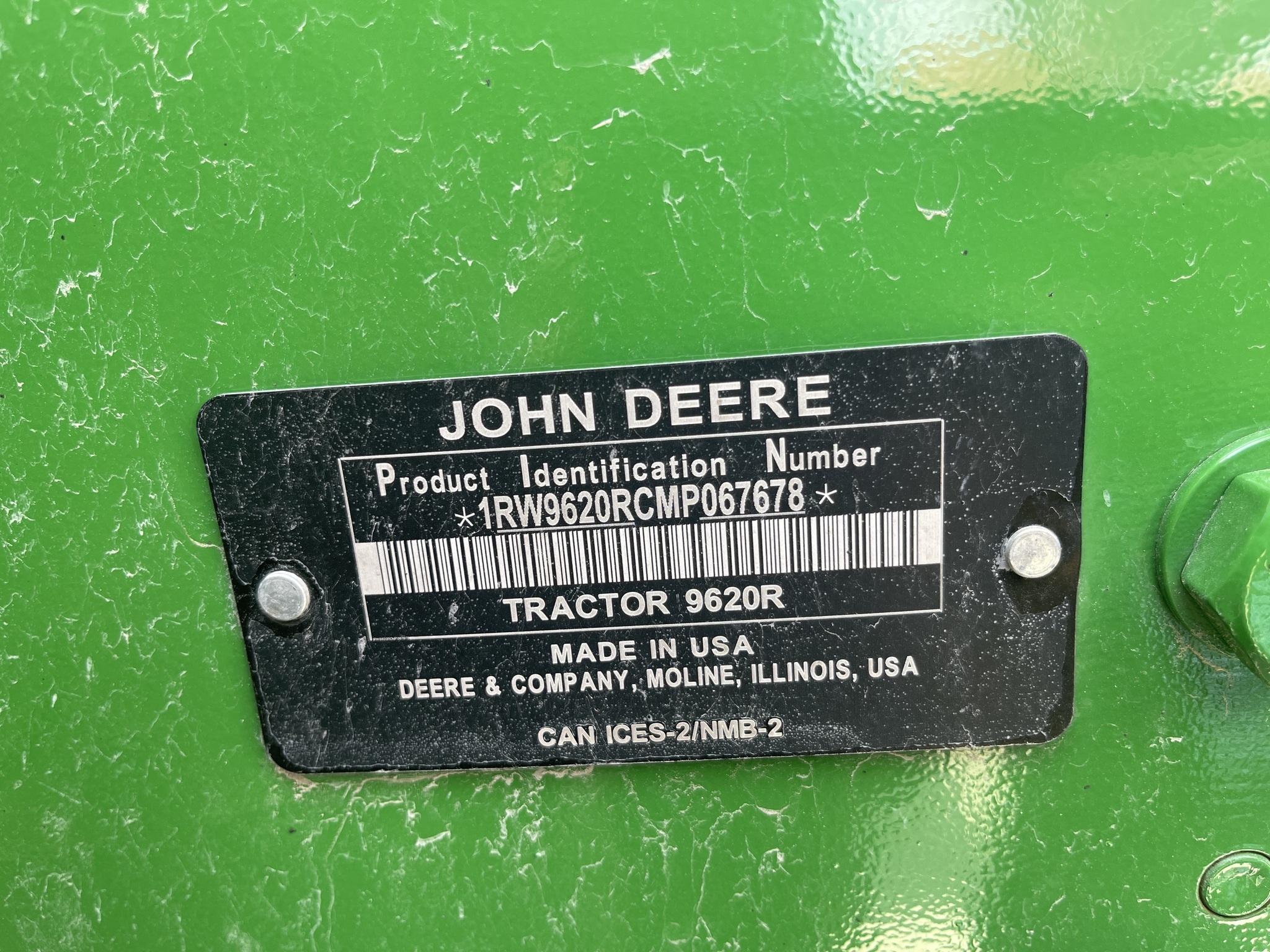 2021 John Deere 9620R Tractor