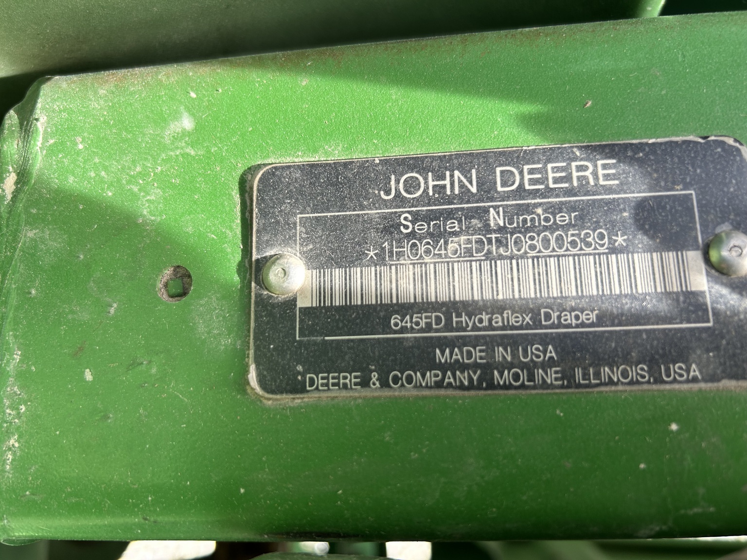 2018 John Deere 645FD Platform