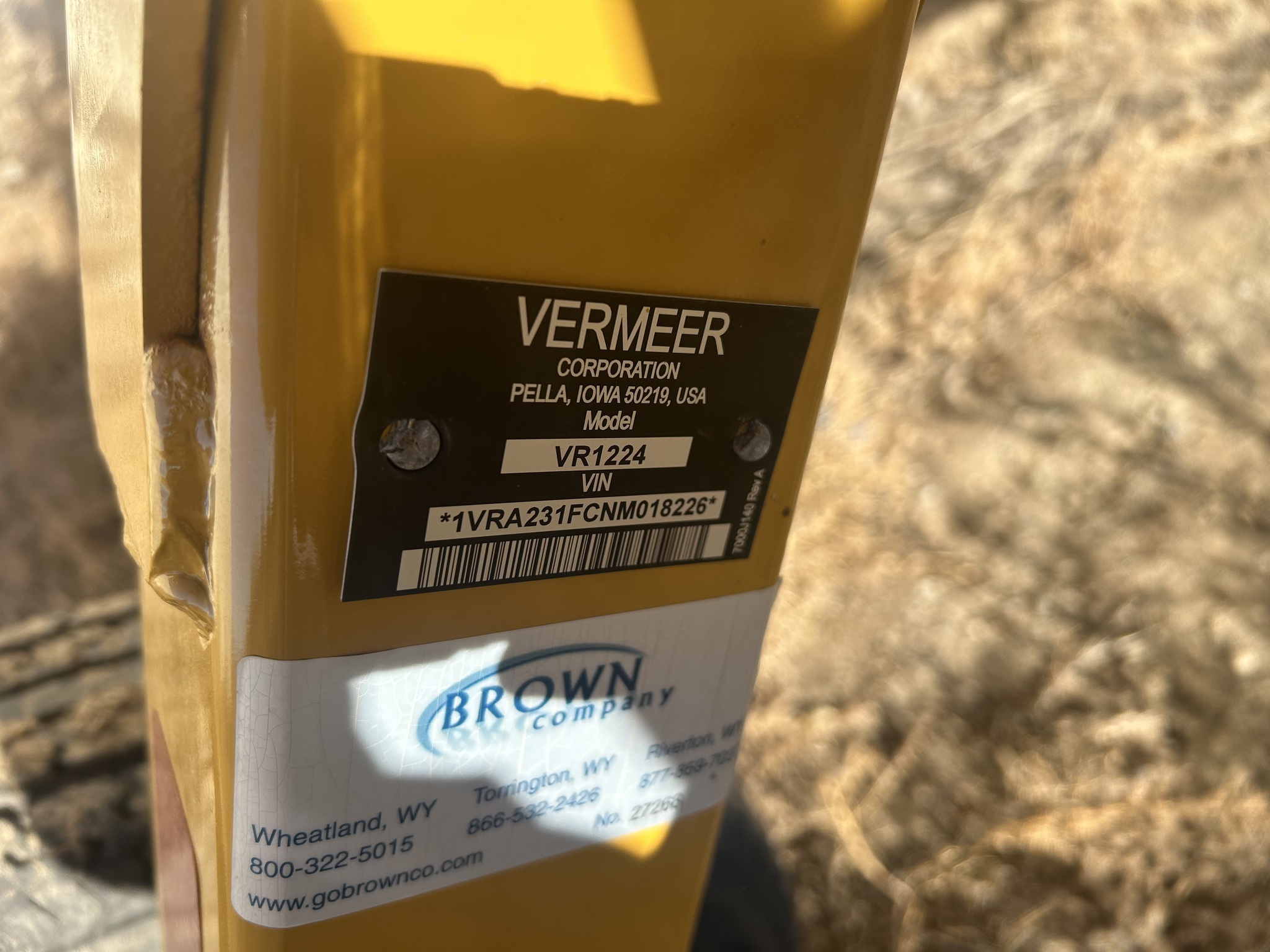 2022 Vermeer VR1224 Rake