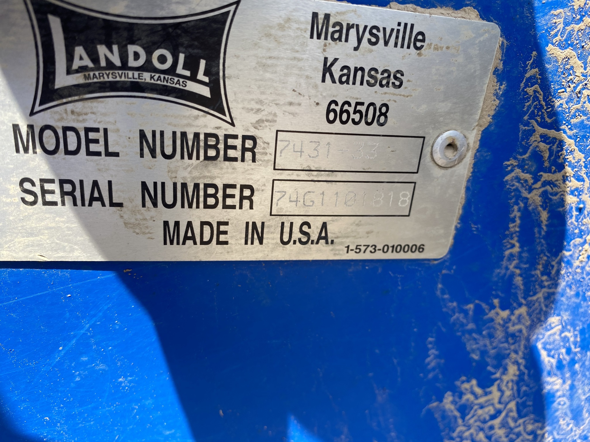 2011 Landoll 7431 VT Plus Vertical Tillage