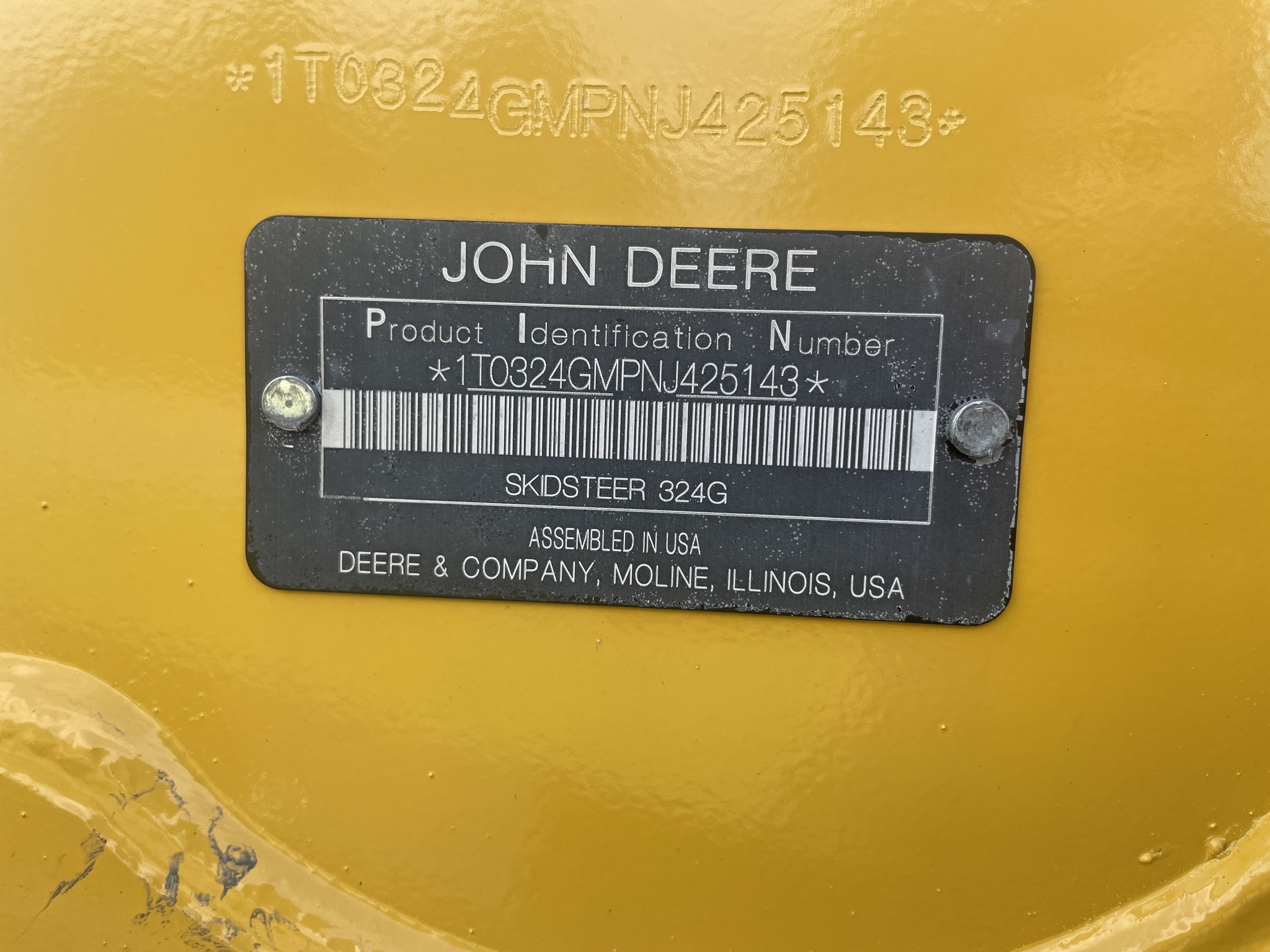 2022 Deere 324G Skid Steer