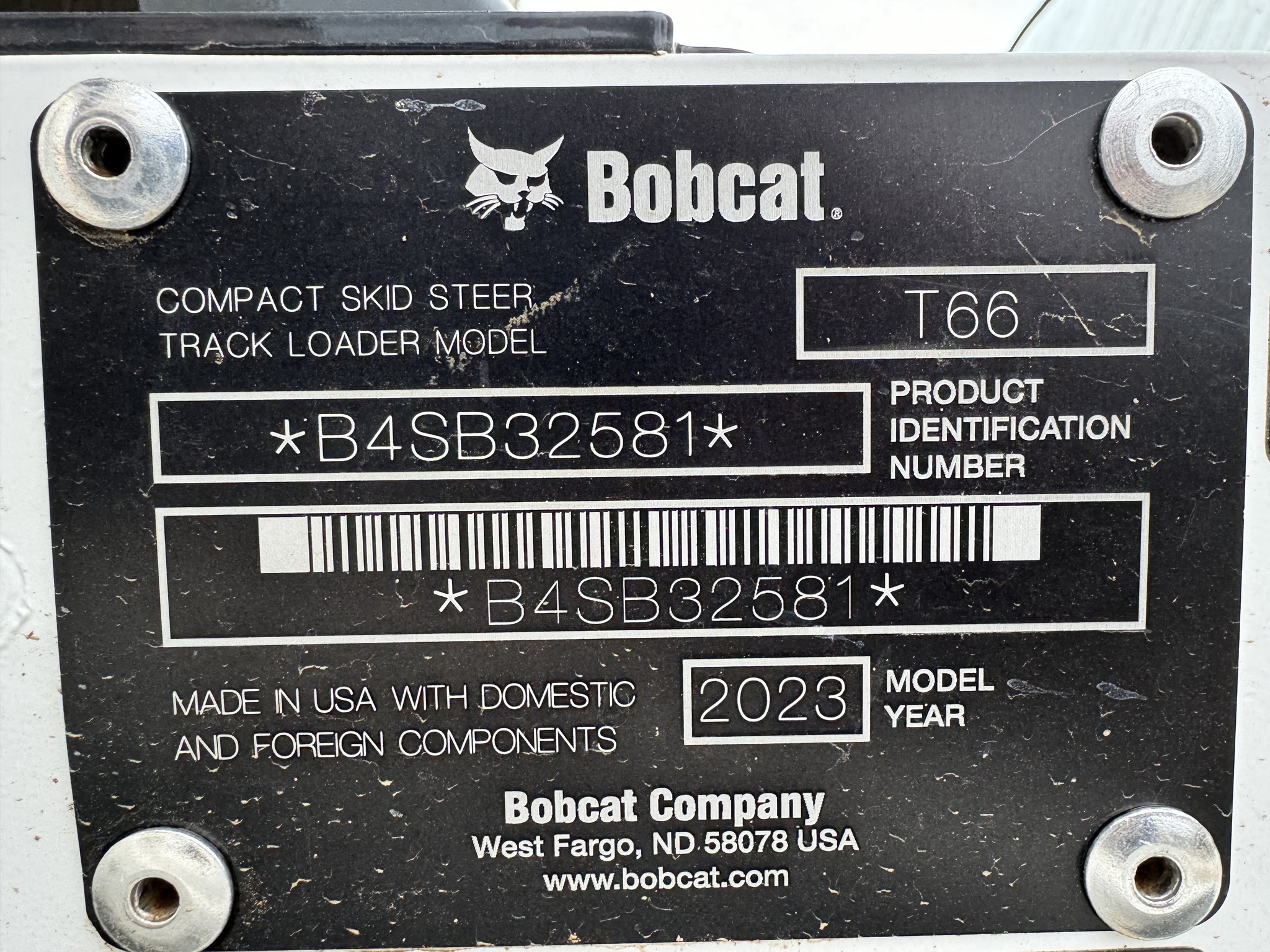 2023 Bobcat T66 Skid Steer