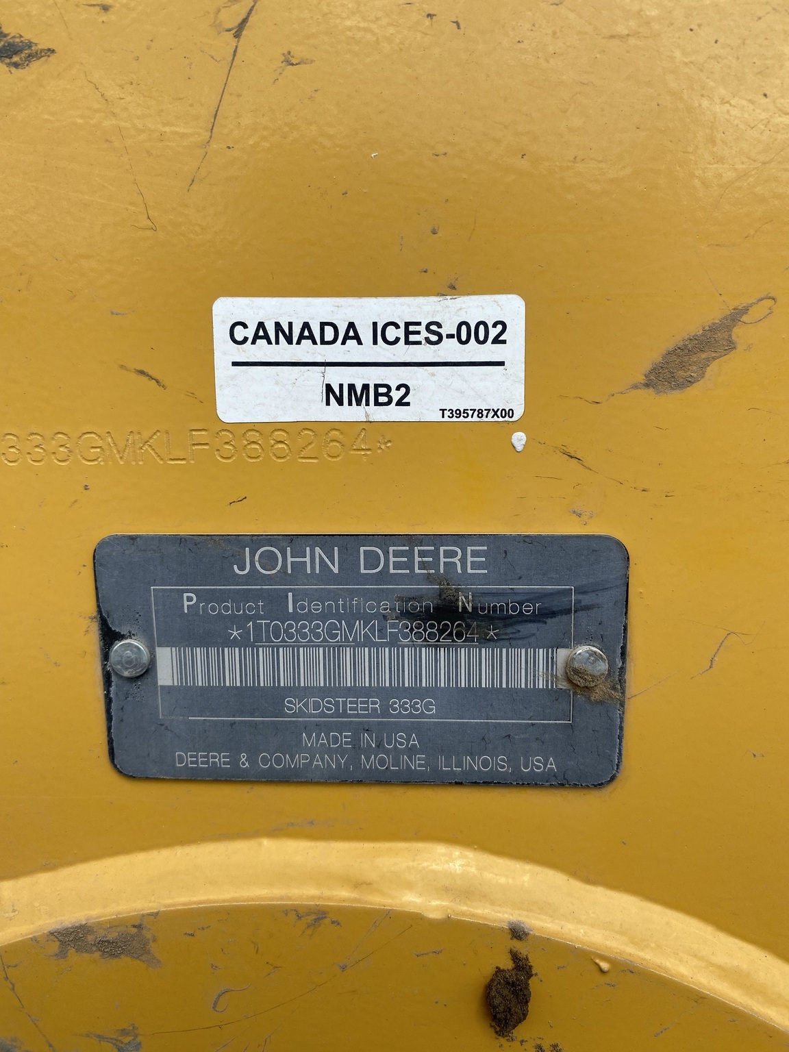 2020 Deere 333G Skid Steer