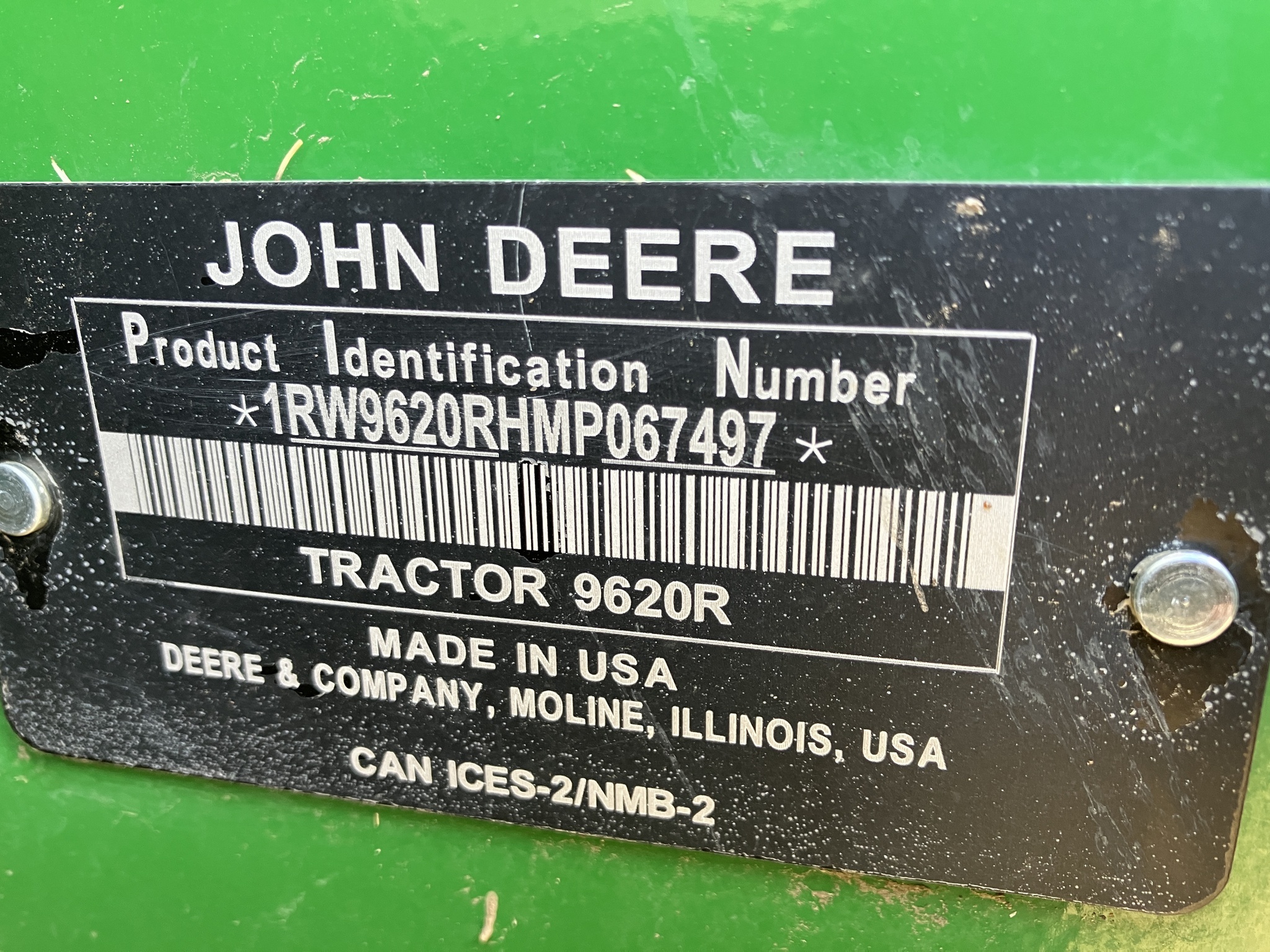 2021 John Deere 9620R Tractor