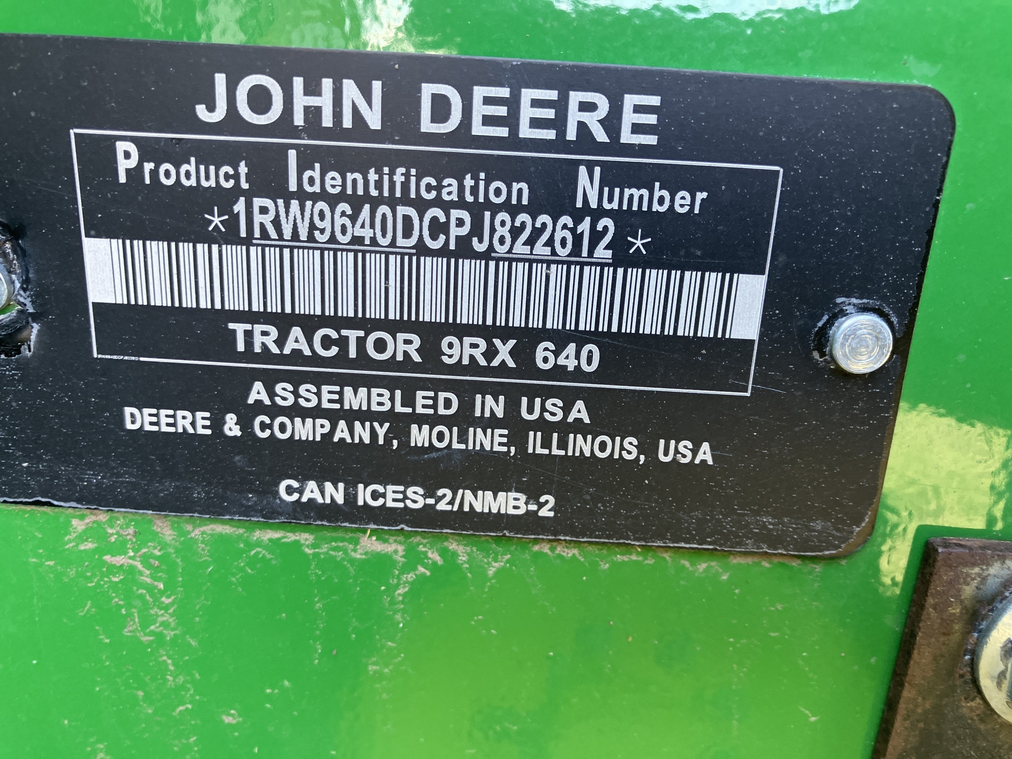 2023 John Deere 9RX 640 Tractor