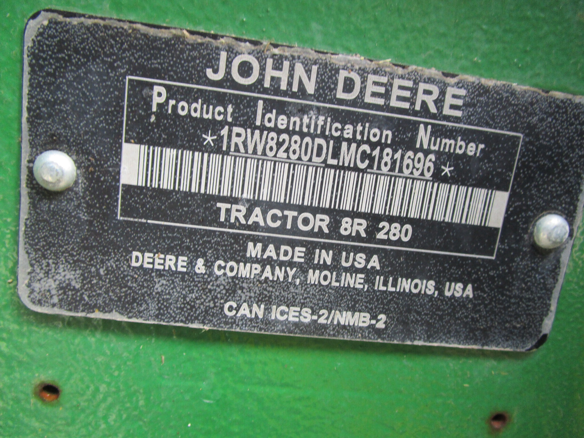 2021 John Deere 8R 280 Tractor
