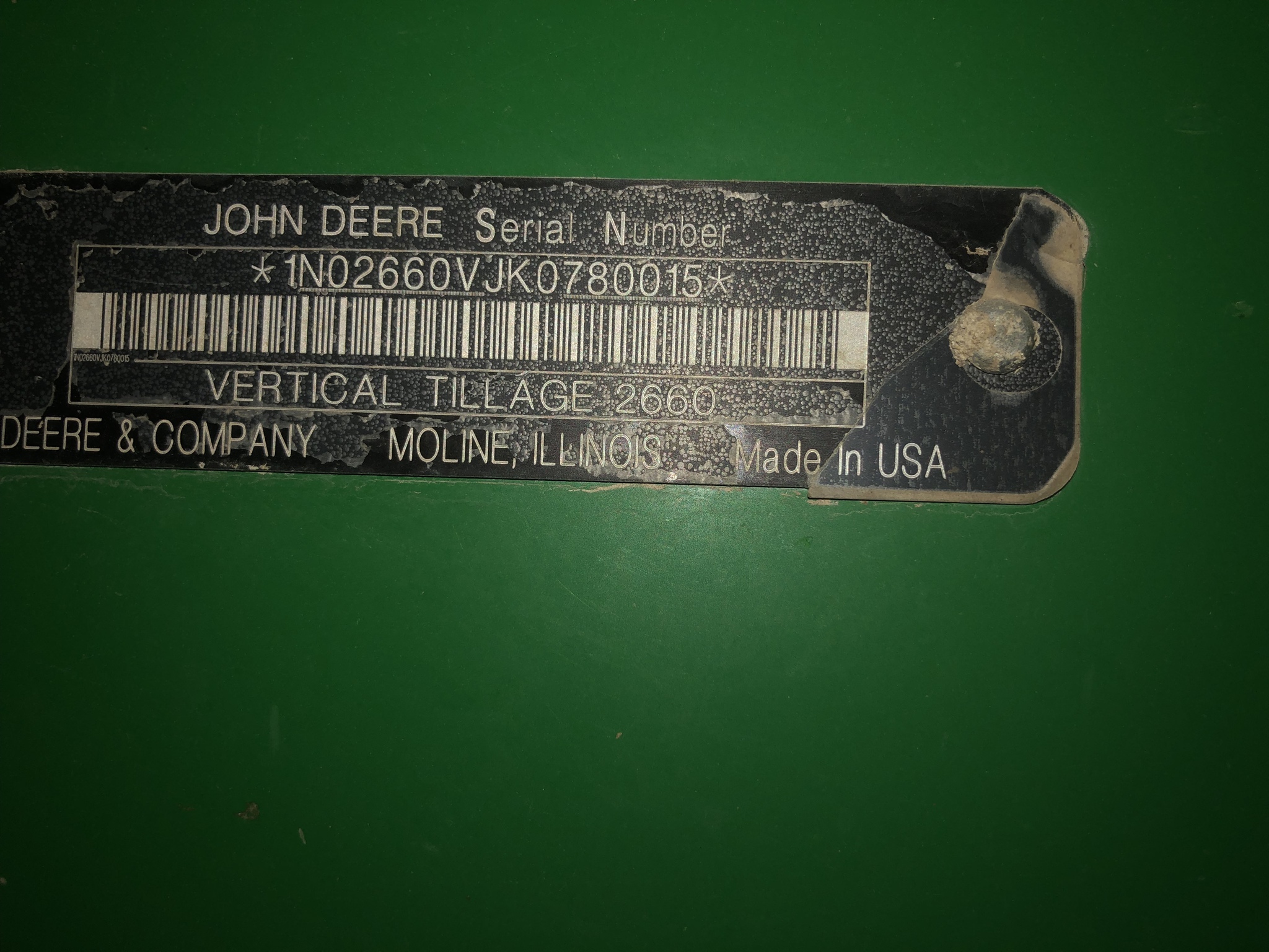 2019 John Deere 2660VT Vertical Tillage