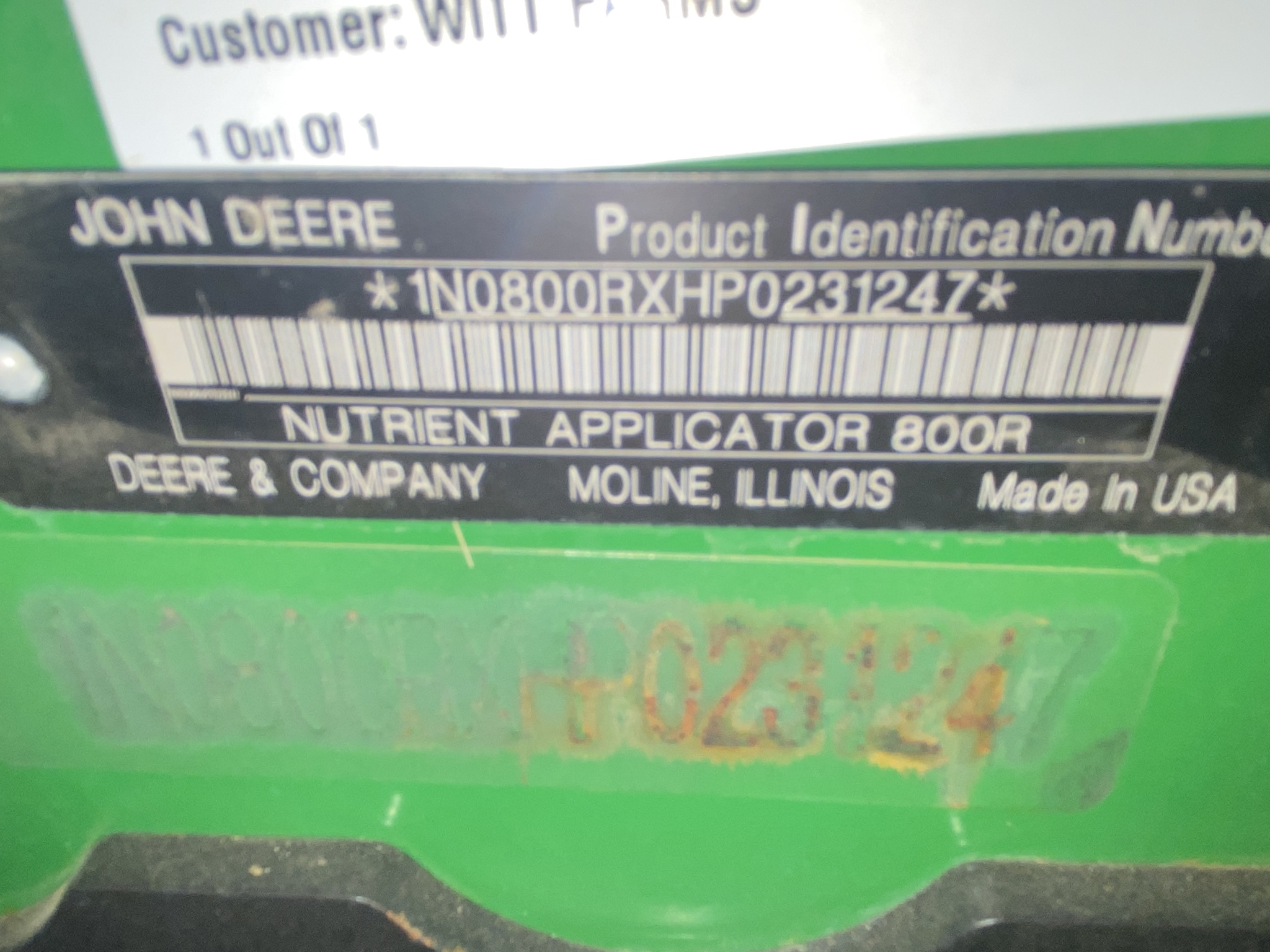 2023 John Deere 800R Self-Propelled Fertilizer Spreader