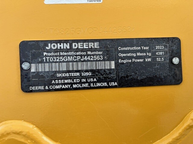 2023 Deere 325G Skid Steer