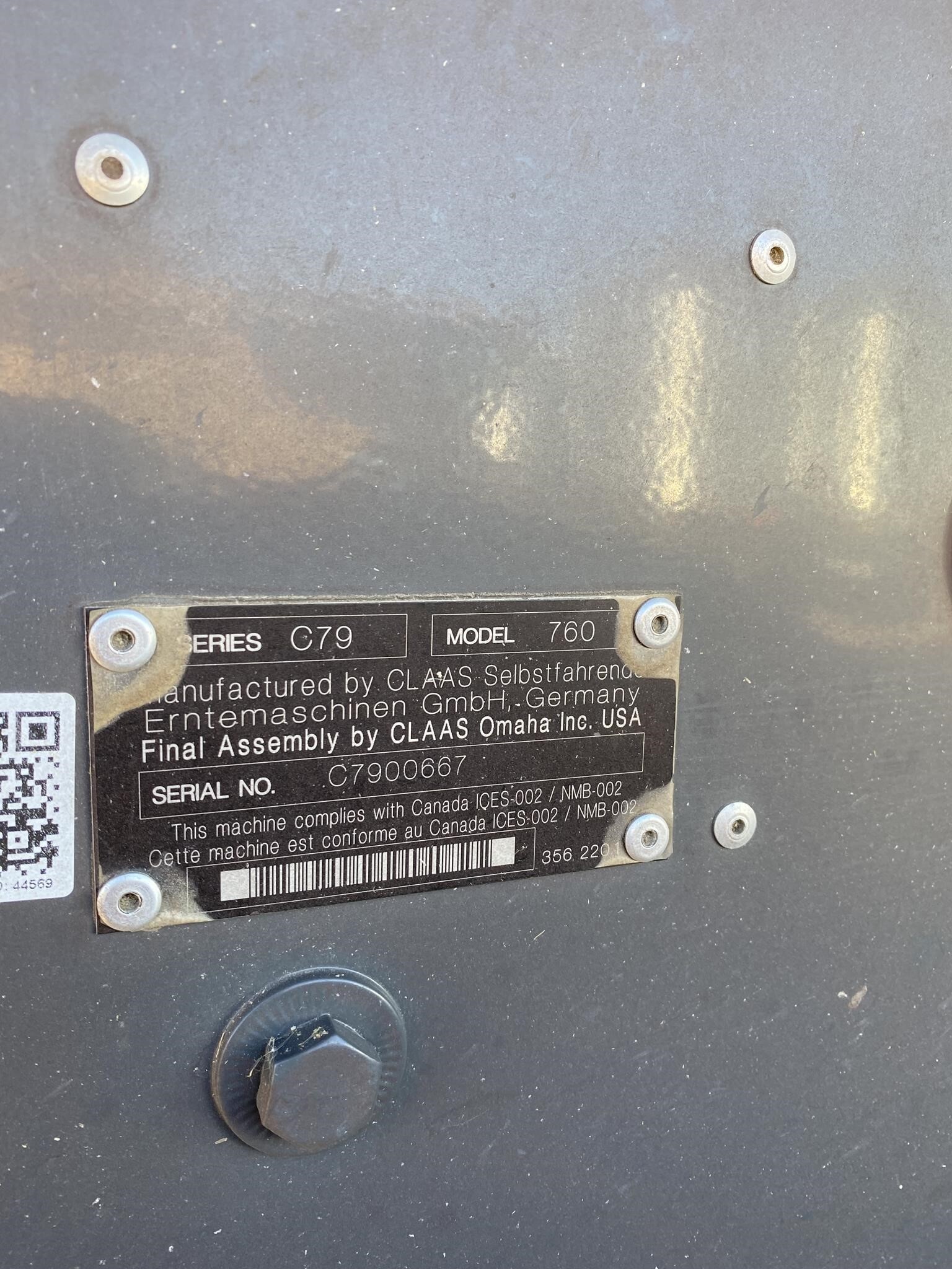 2018 Claas Lexion 760 Combine