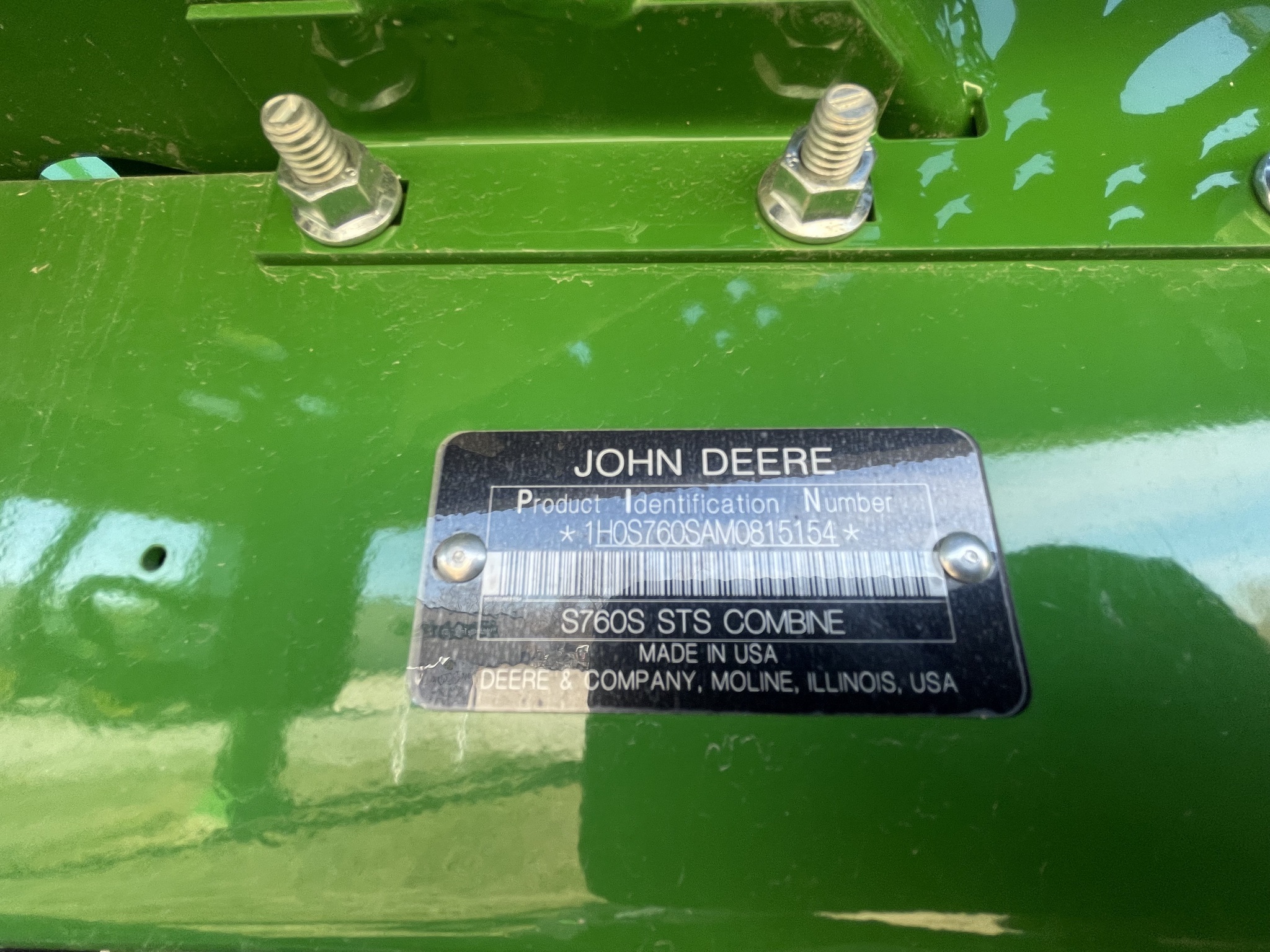 2021 John Deere S760 Combine