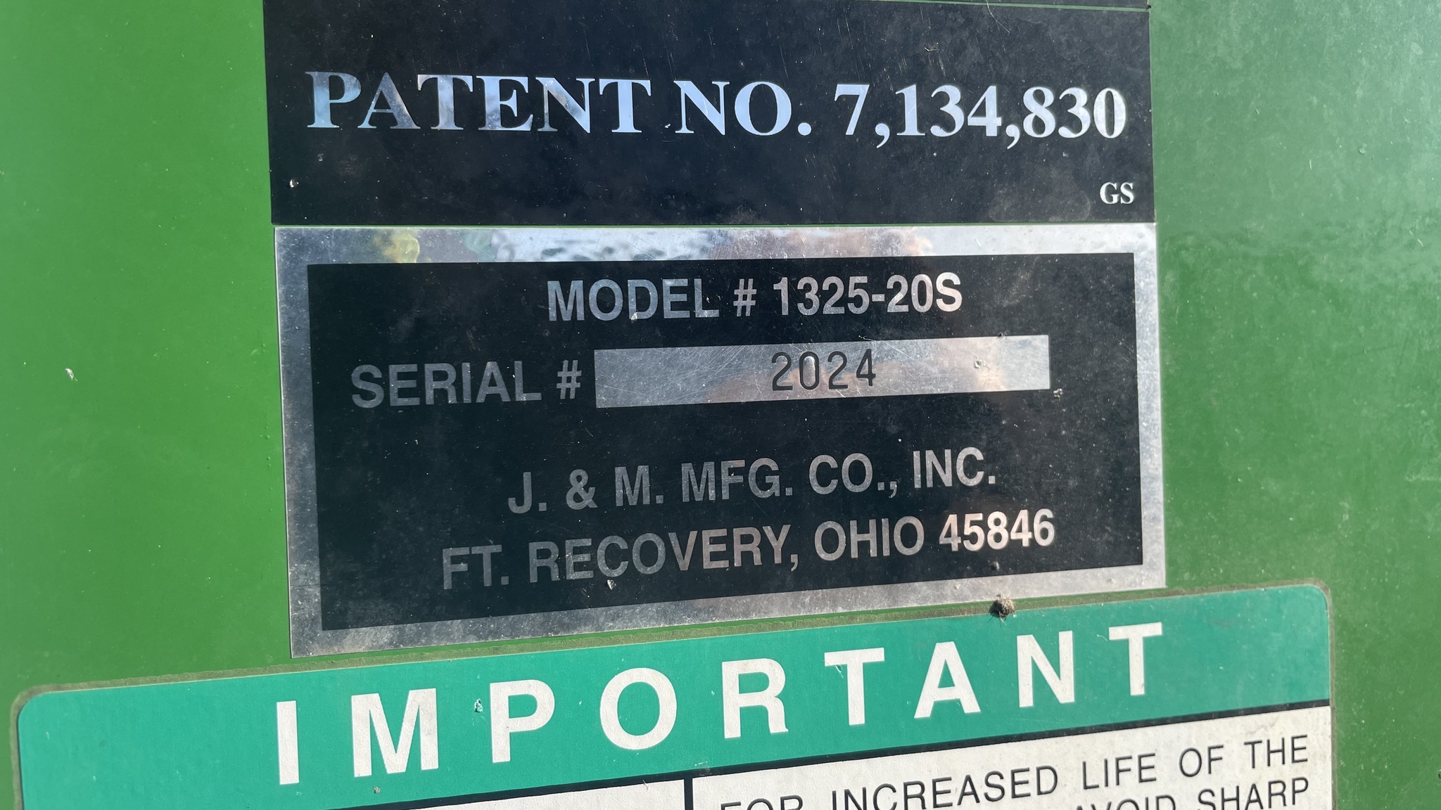 2010 J&M 1325-20S Grain Cart