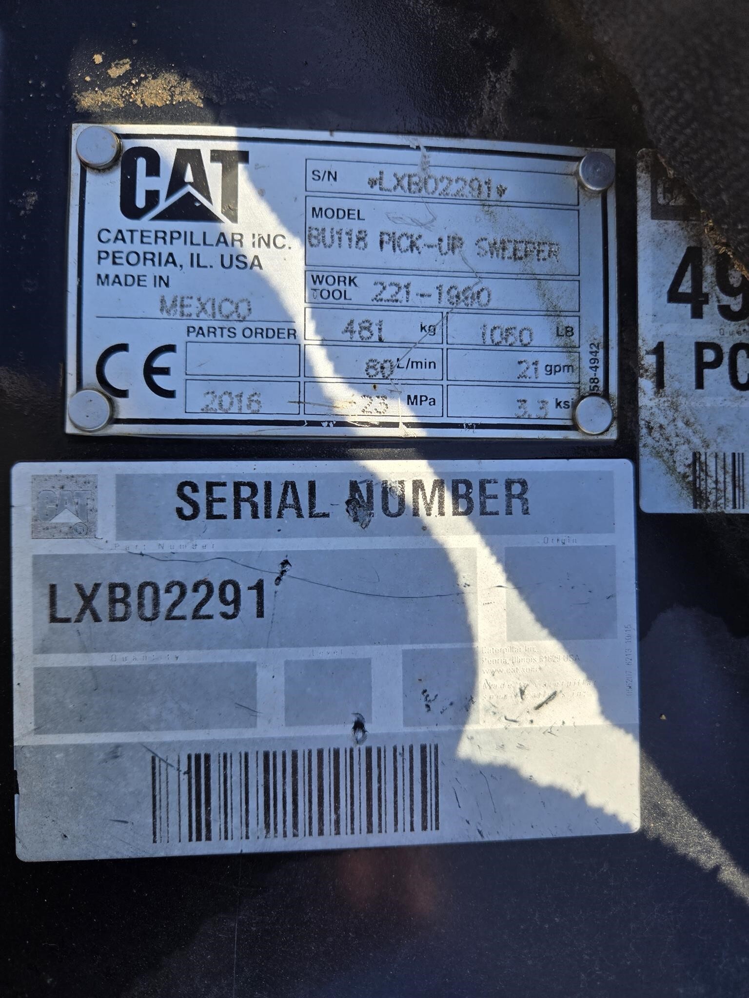 2016 Caterpillar BU118 Miscellaneous