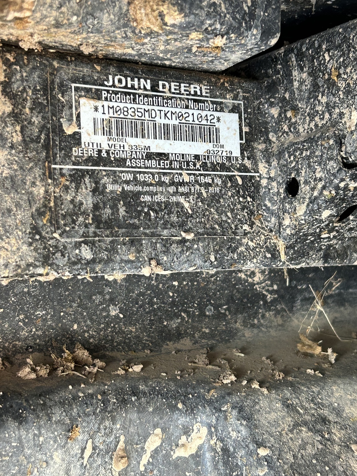 2019 John Deere XUV 835M ATVs and Utility Vehicle