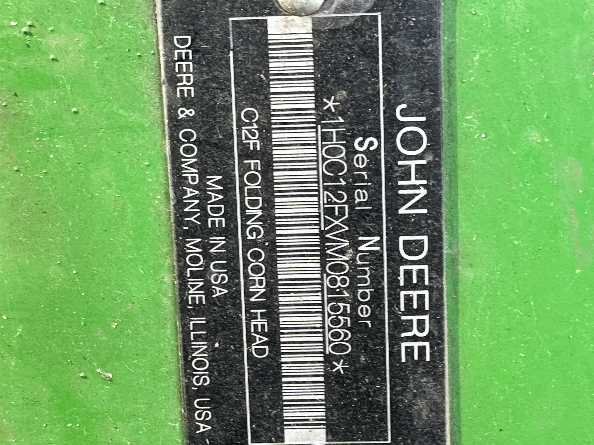 2021 John Deere C12F Corn Head