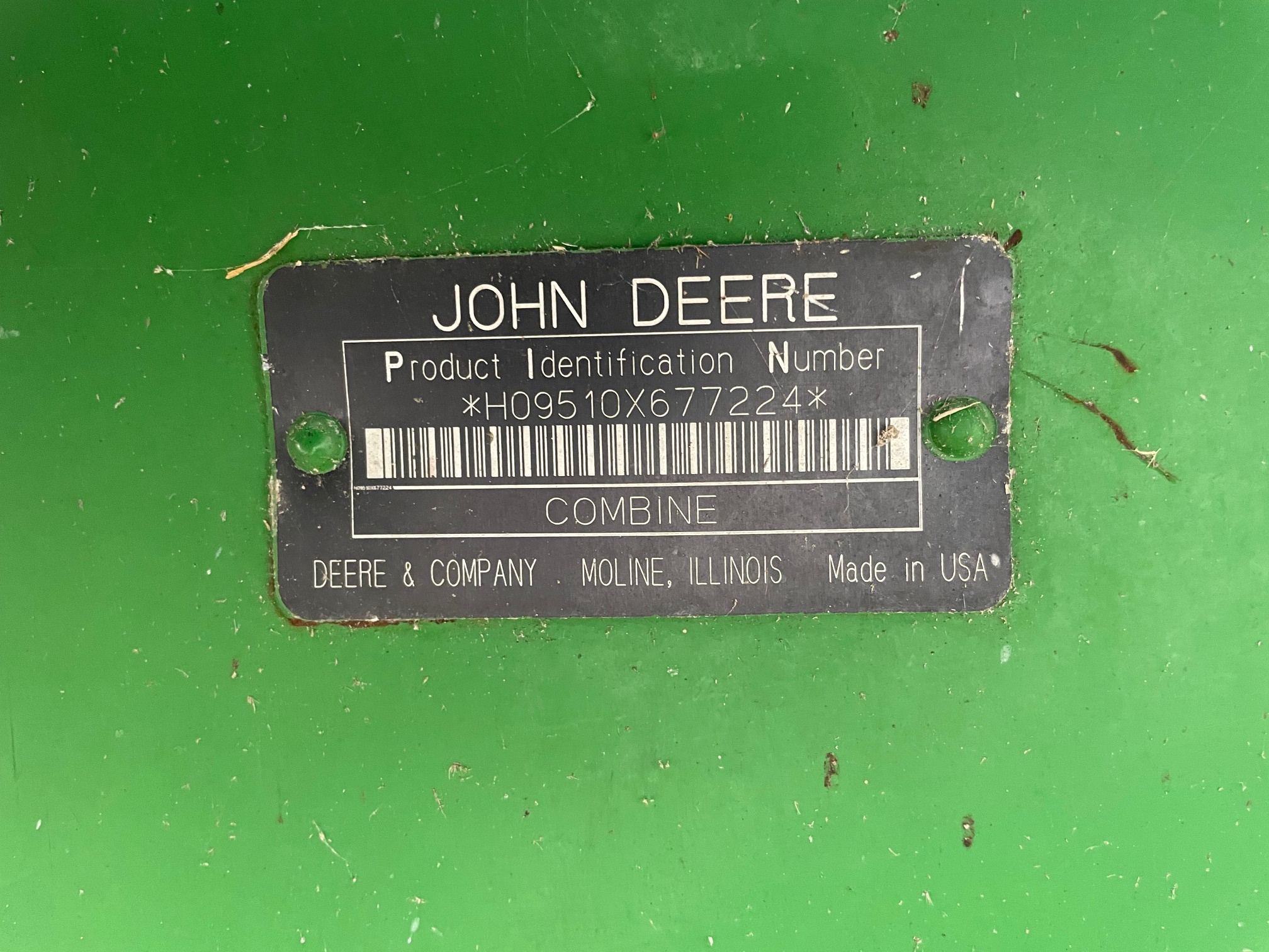 1998 John Deere 9510 Combine
