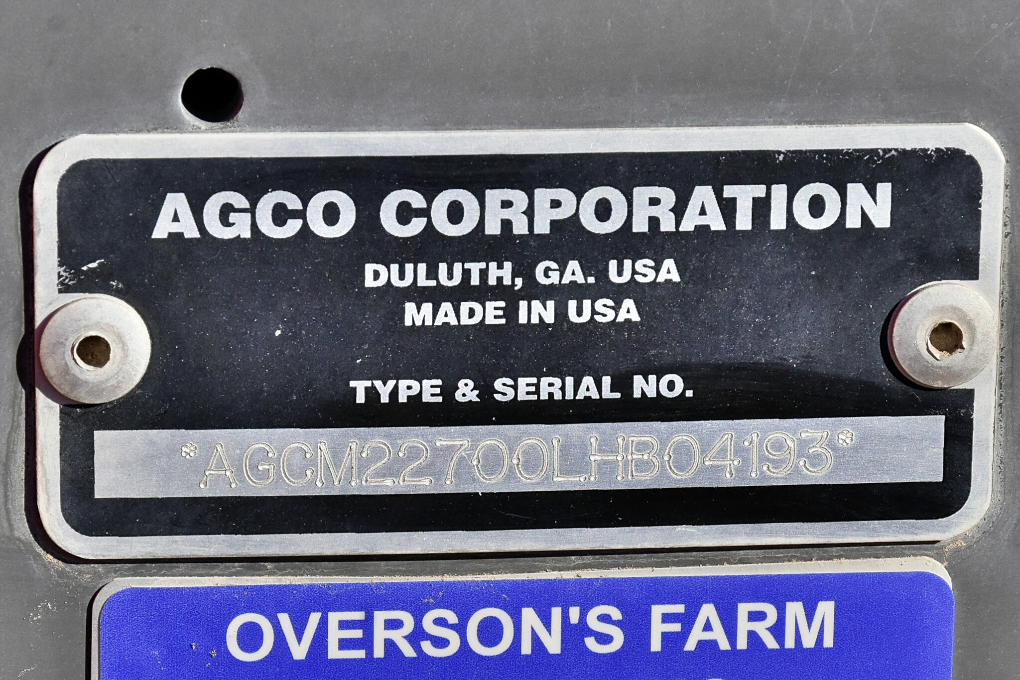 2020 Massey Ferguson 2270 Big Square Baler