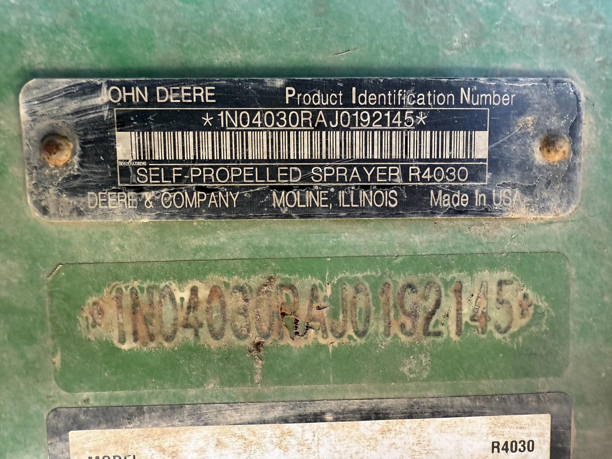 2019 John Deere R4030 Self-Propelled Sprayer