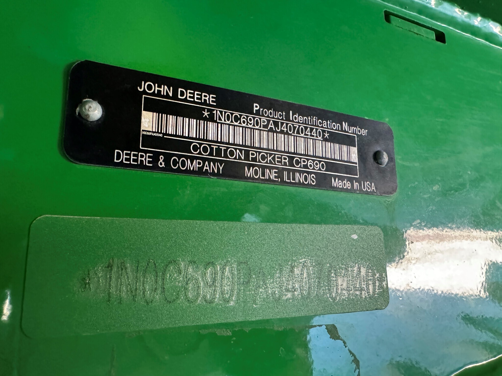 2018 John Deere CP690 Cotton Equipment