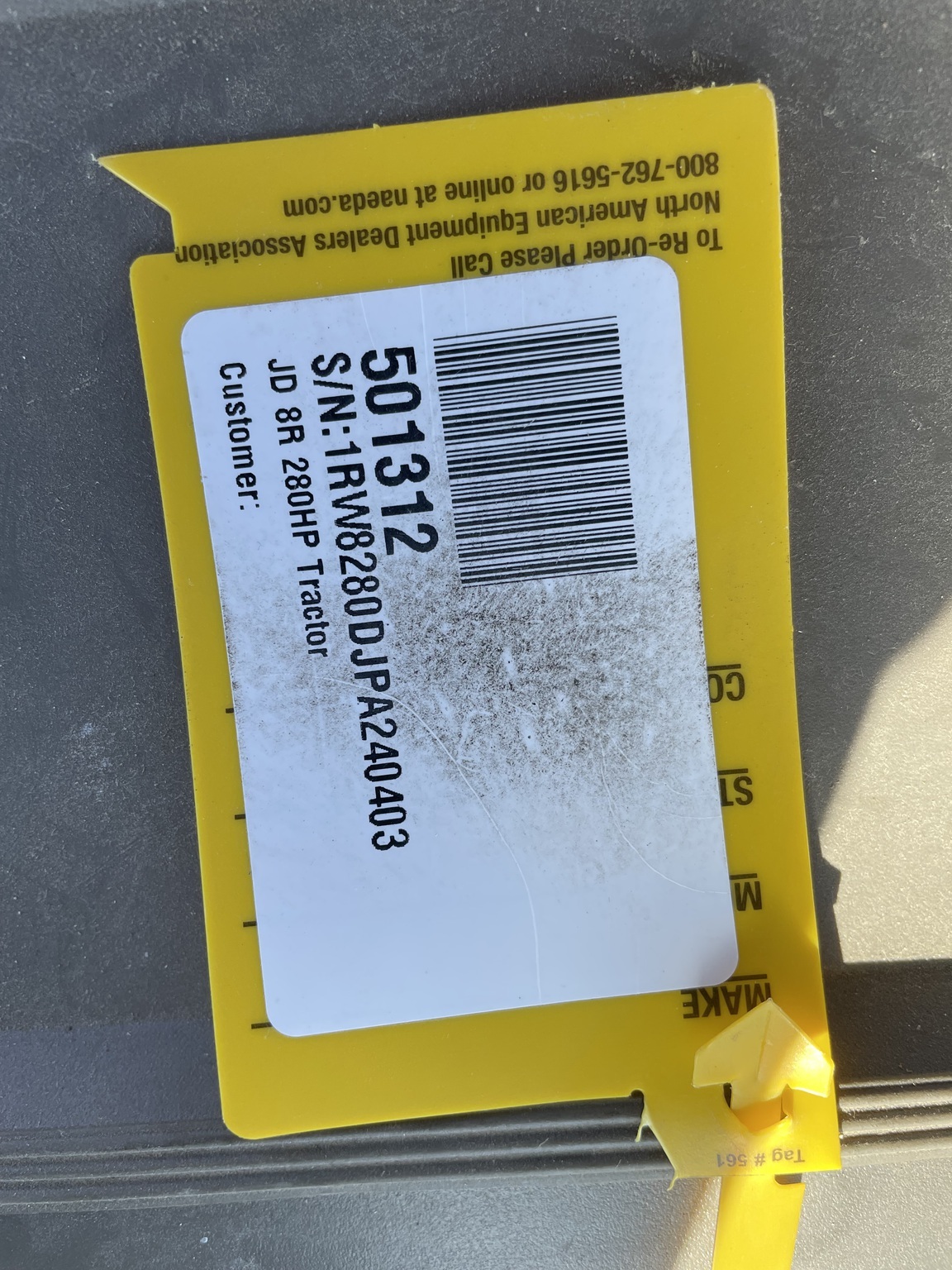 2024 John Deere 8R 280 Tractor