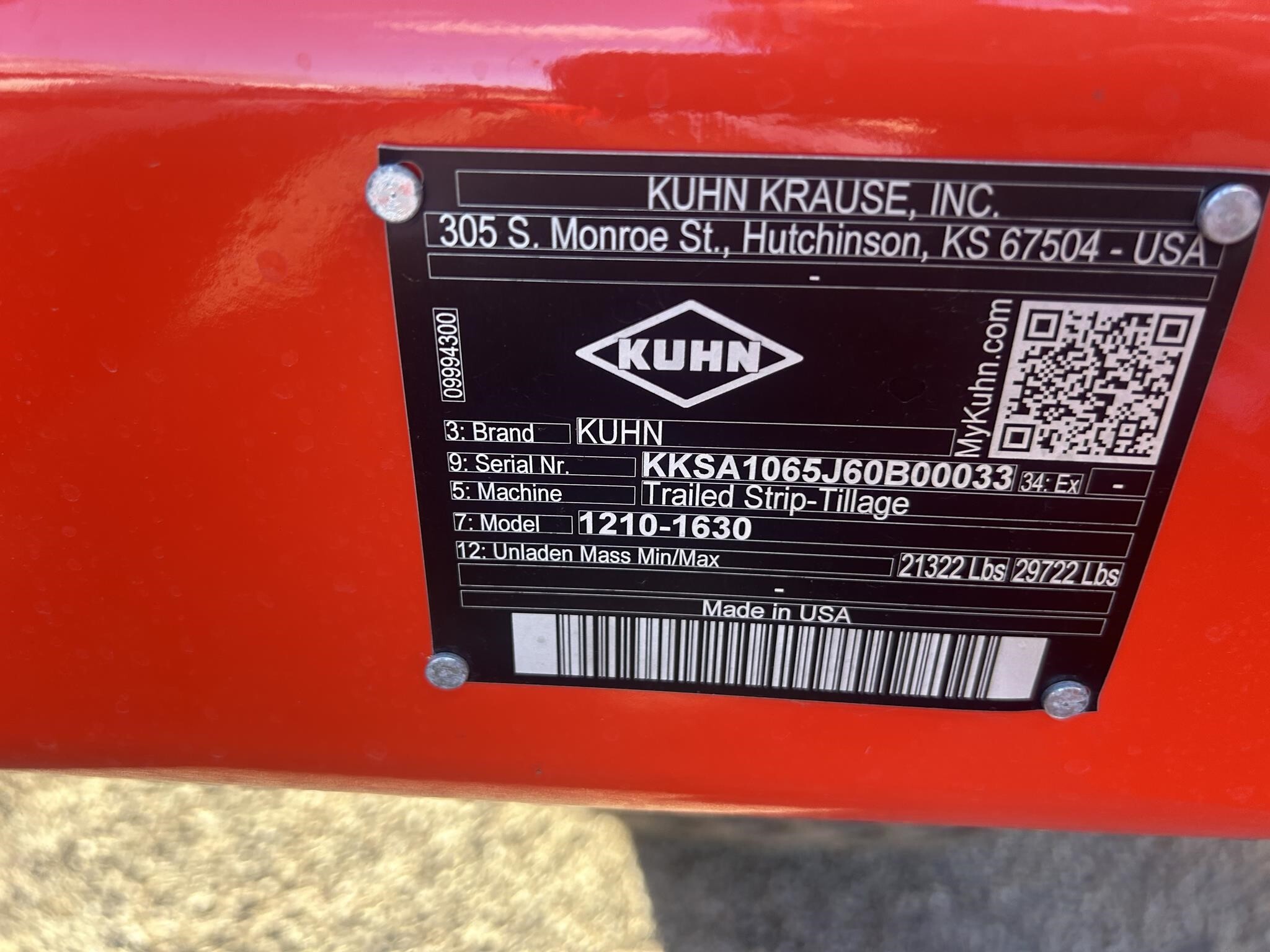 2024 Kuhn Krause 1210-1630 Strip-Till