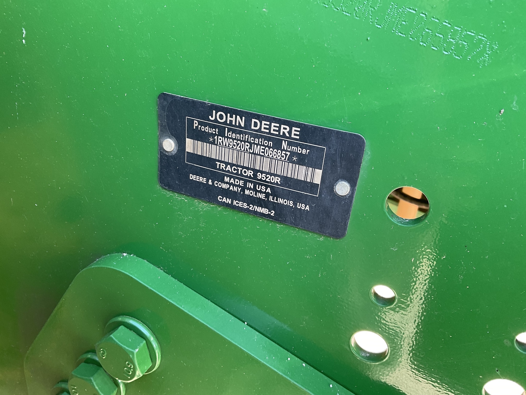 2021 John Deere 9520R Tractor