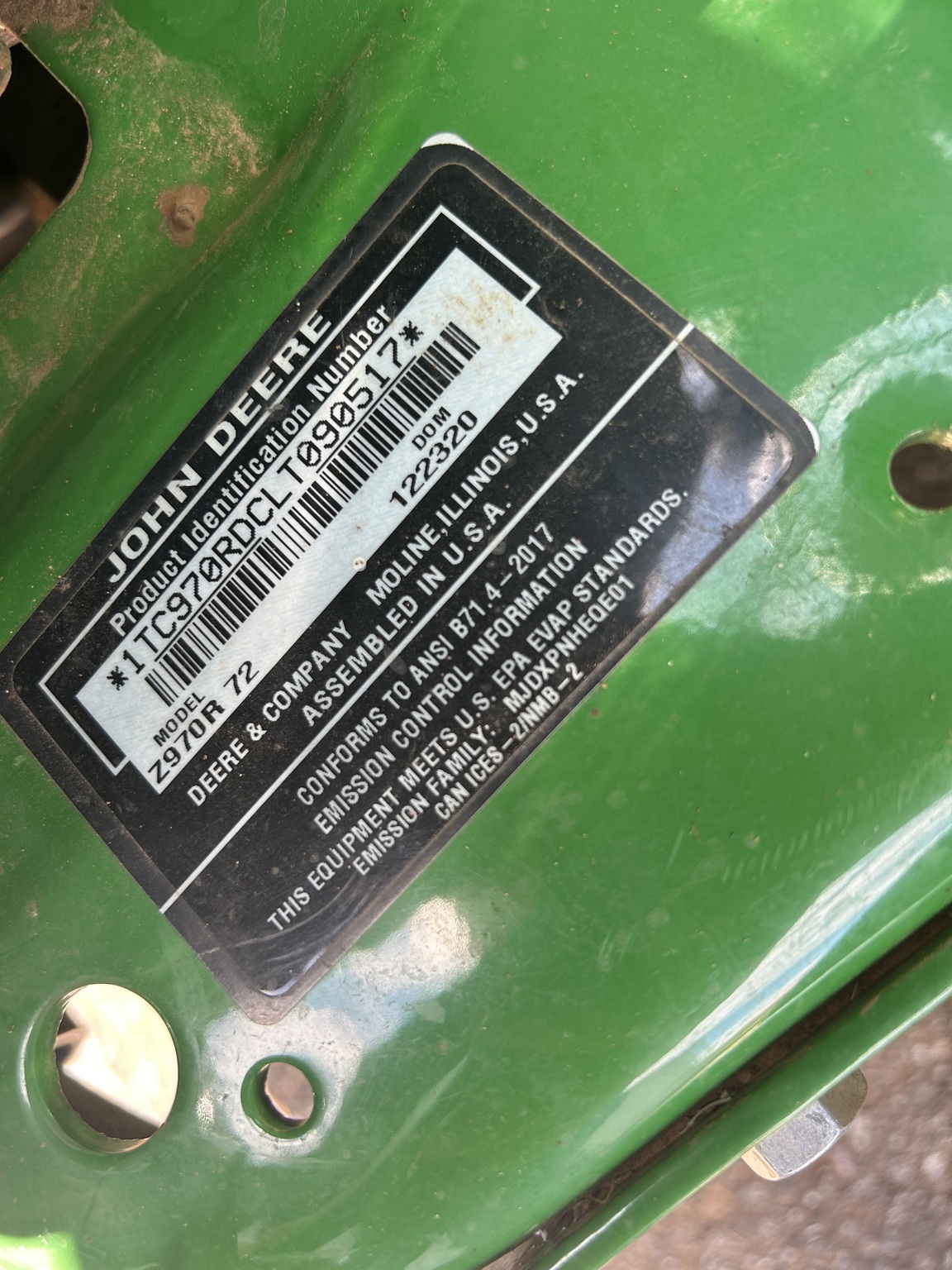 2021 John Deere Z970R Lawn Mower
