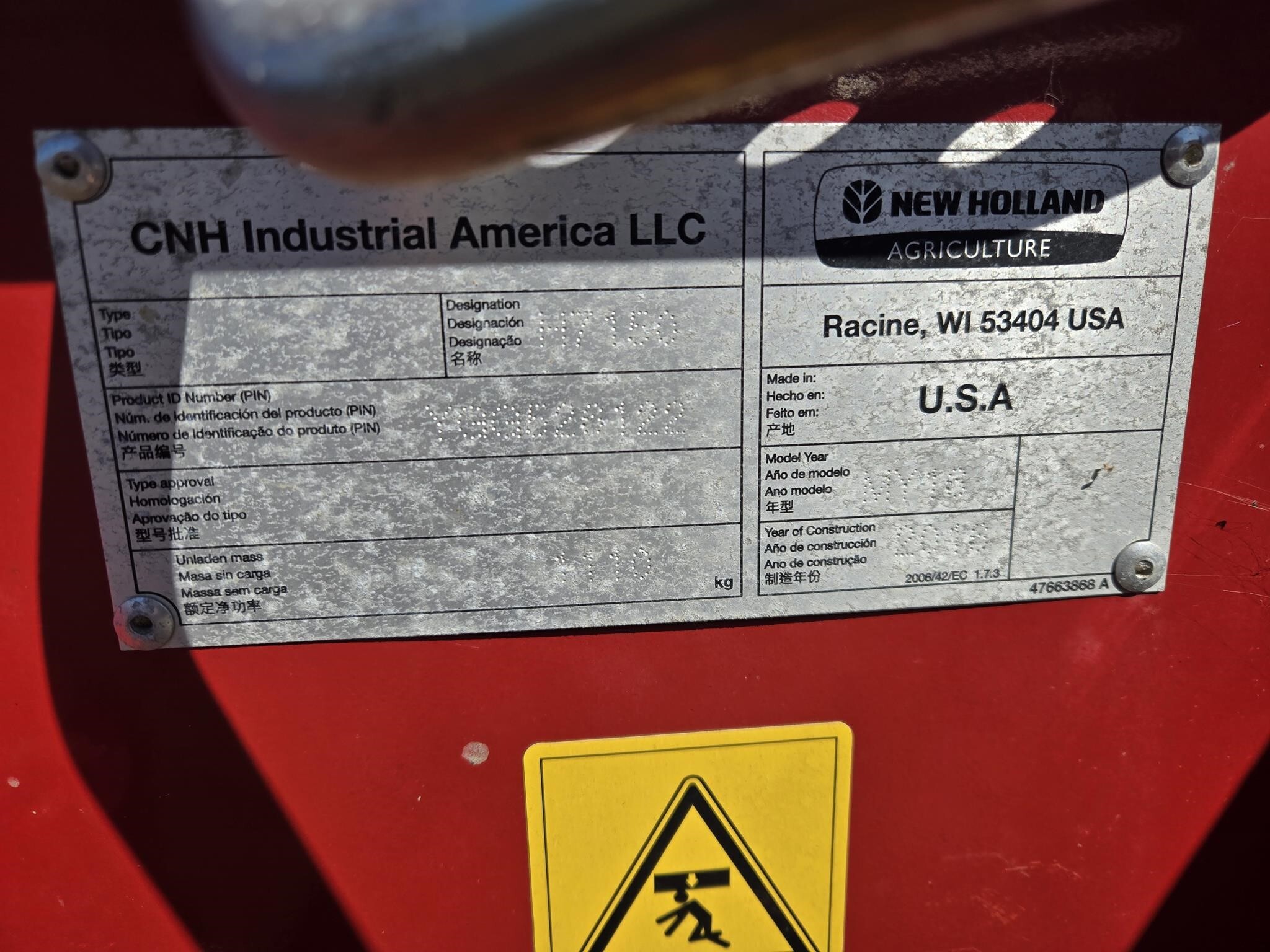 2016 New Holland H7150 Mower Conditioner