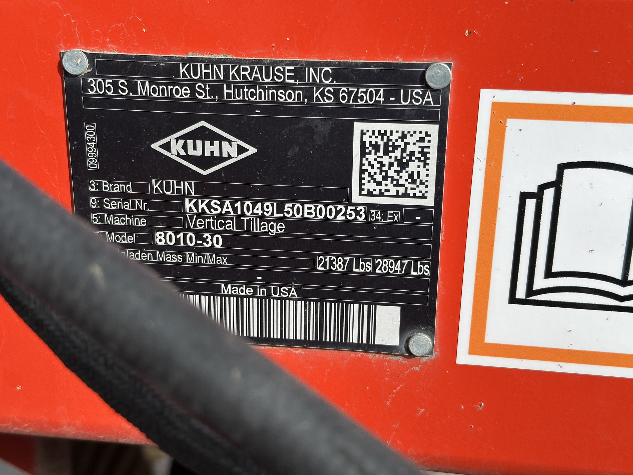 2021 Kuhn 8010-30 Vertical Tillage