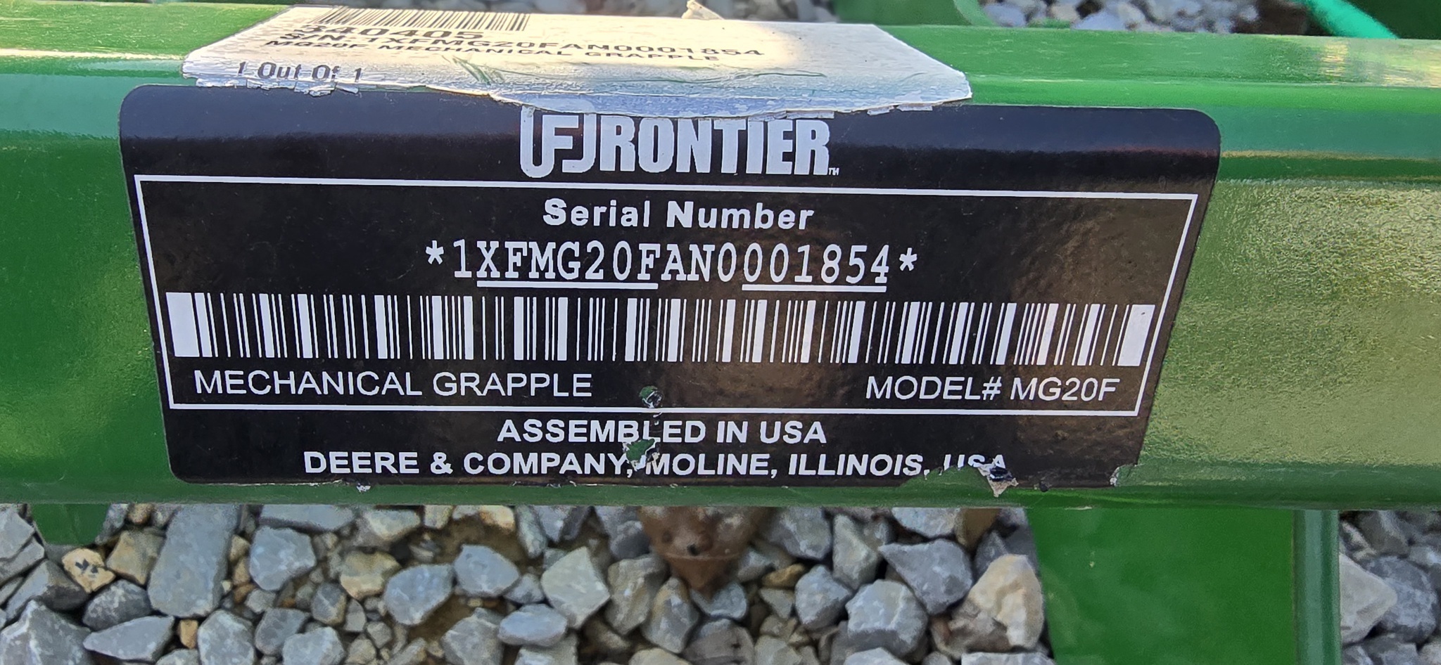  Frontier MG20F Loader and Skid Steer Attachment