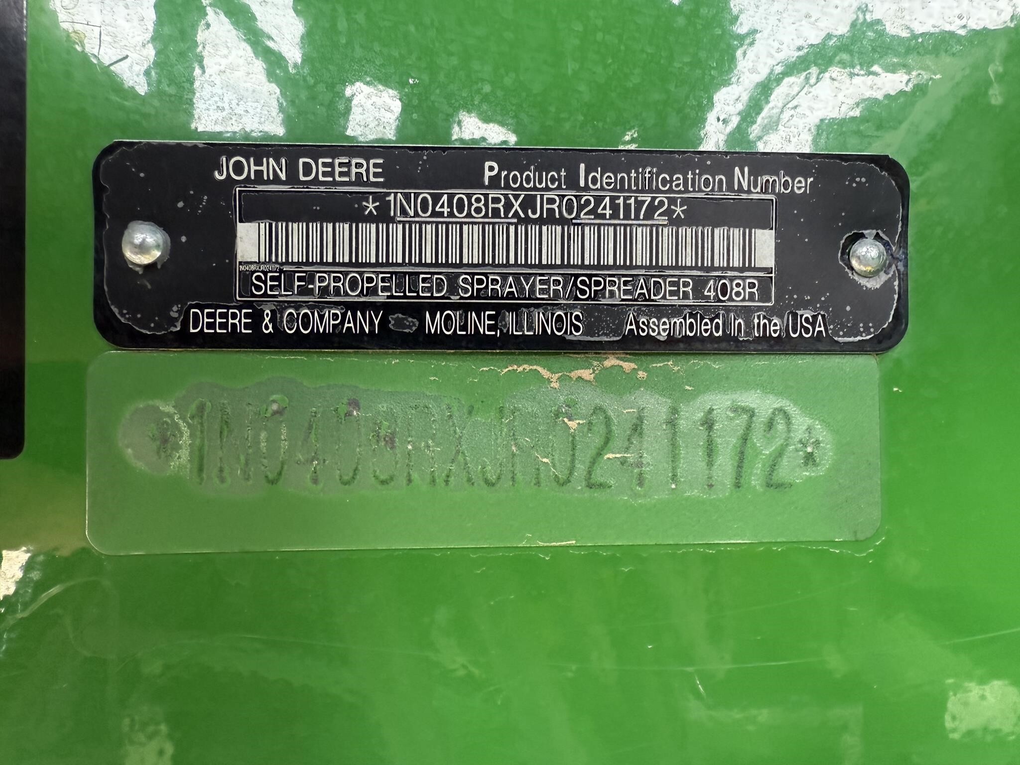 2024 John Deere 408R Self-Propelled Sprayer
