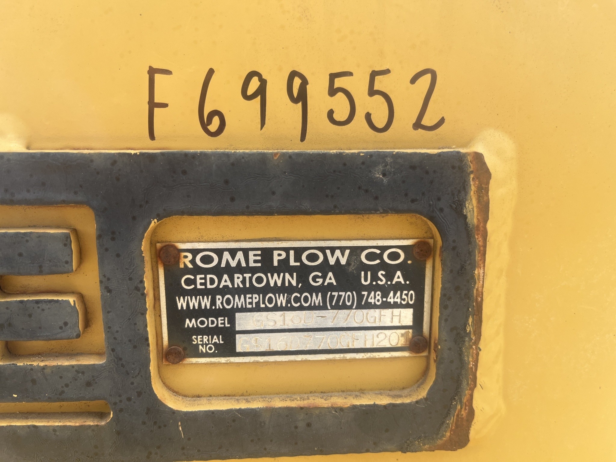 2018 Rome GS16D-770GFH SLOPER / SNOW WING Blade