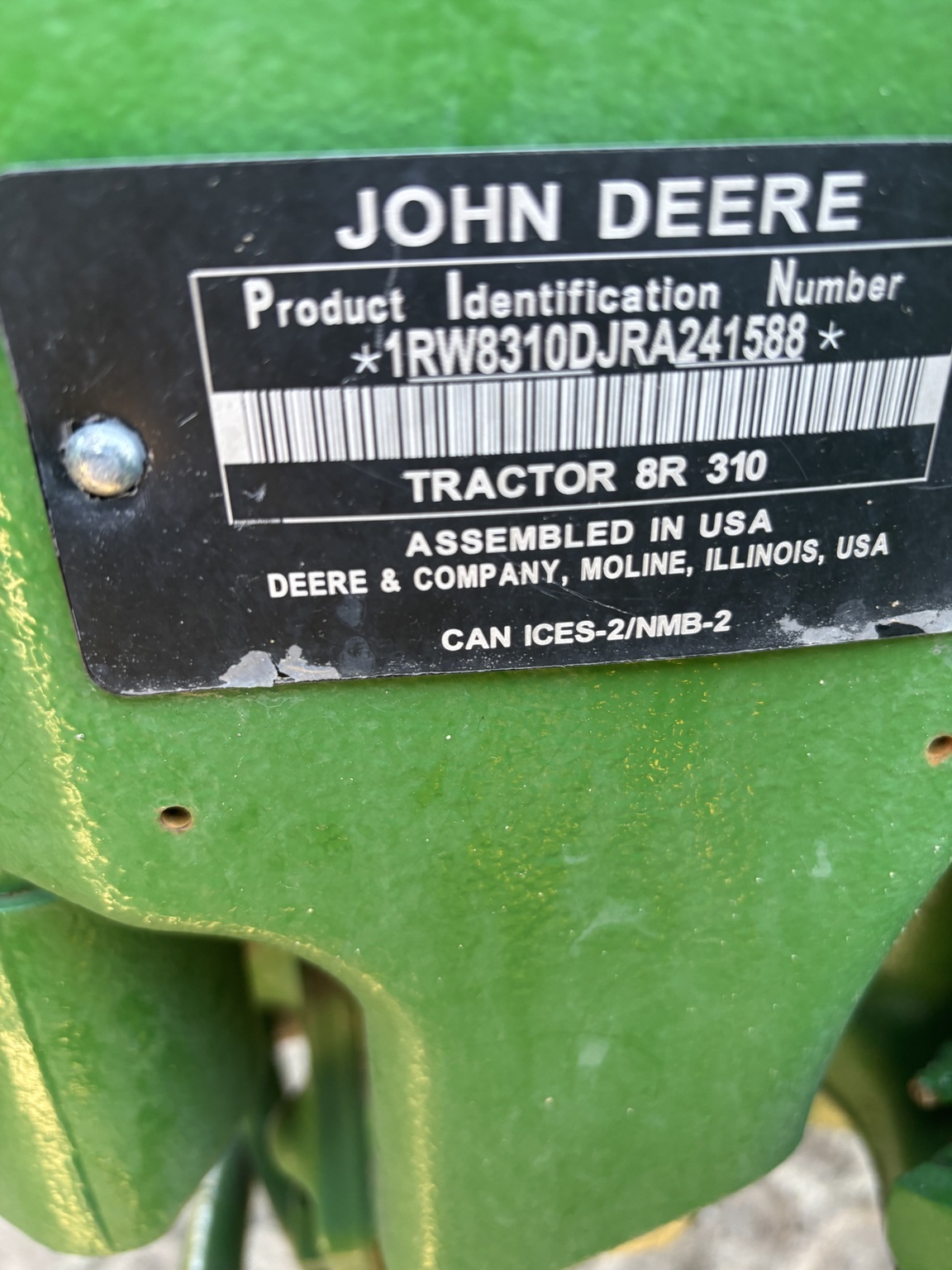 2024 John Deere 8R 310 Tractor